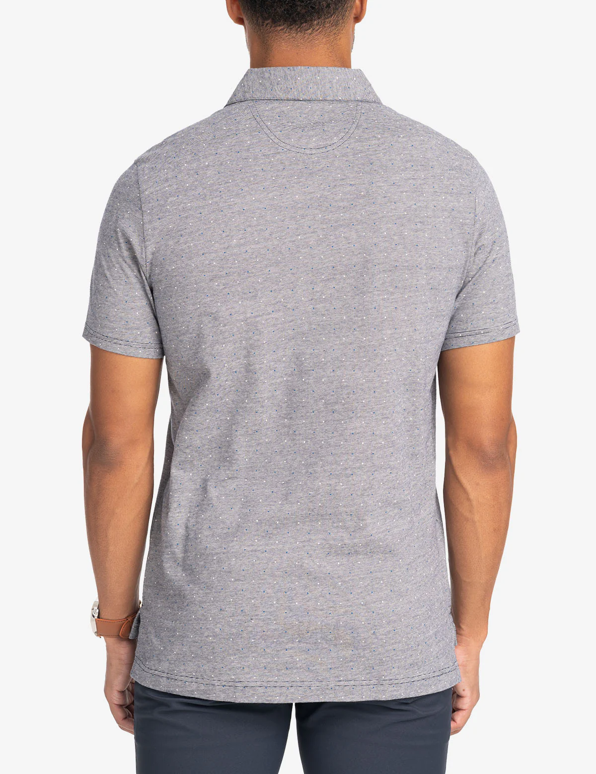PRINTED END-ON-END STRIPED POLO SHIRT - Image 3