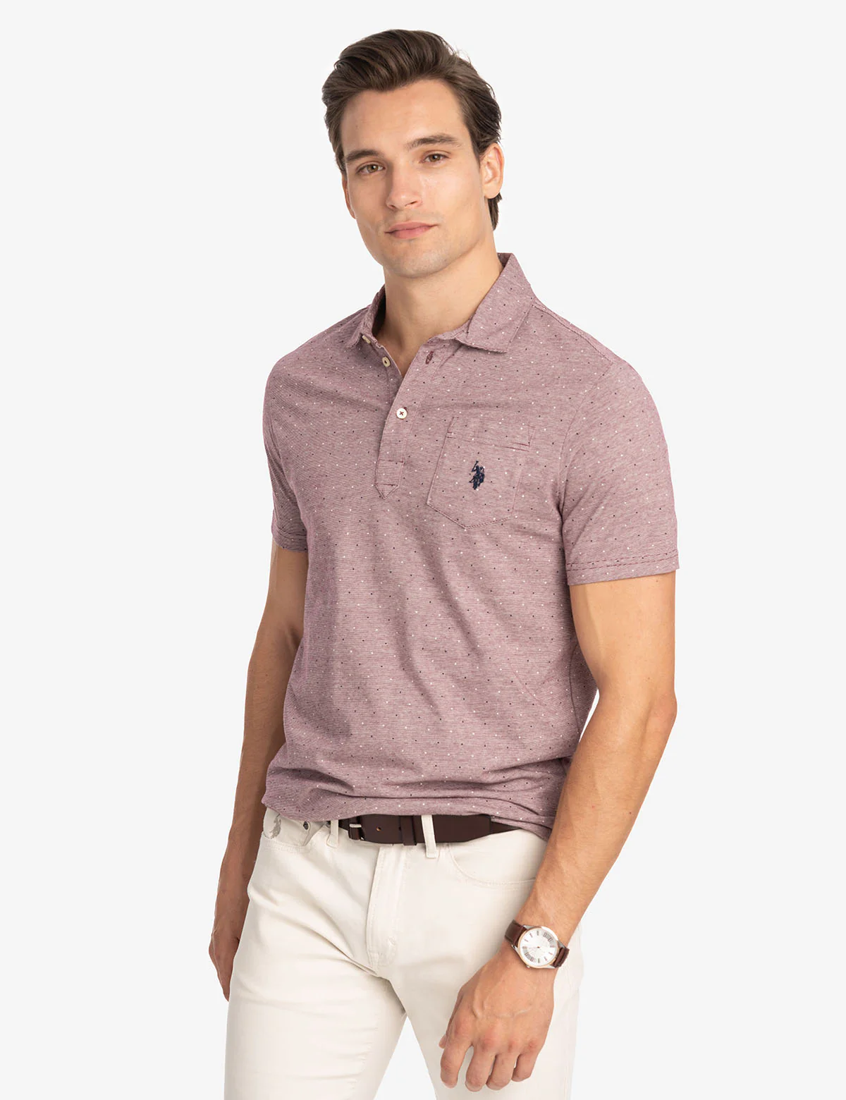 PRINTED END-ON-END STRIPED POLO SHIRT - Image 5
