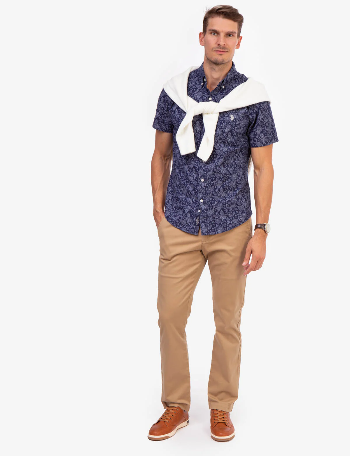 PRINTED FLORAL SLUB CANVAS SHIRT - Image 2