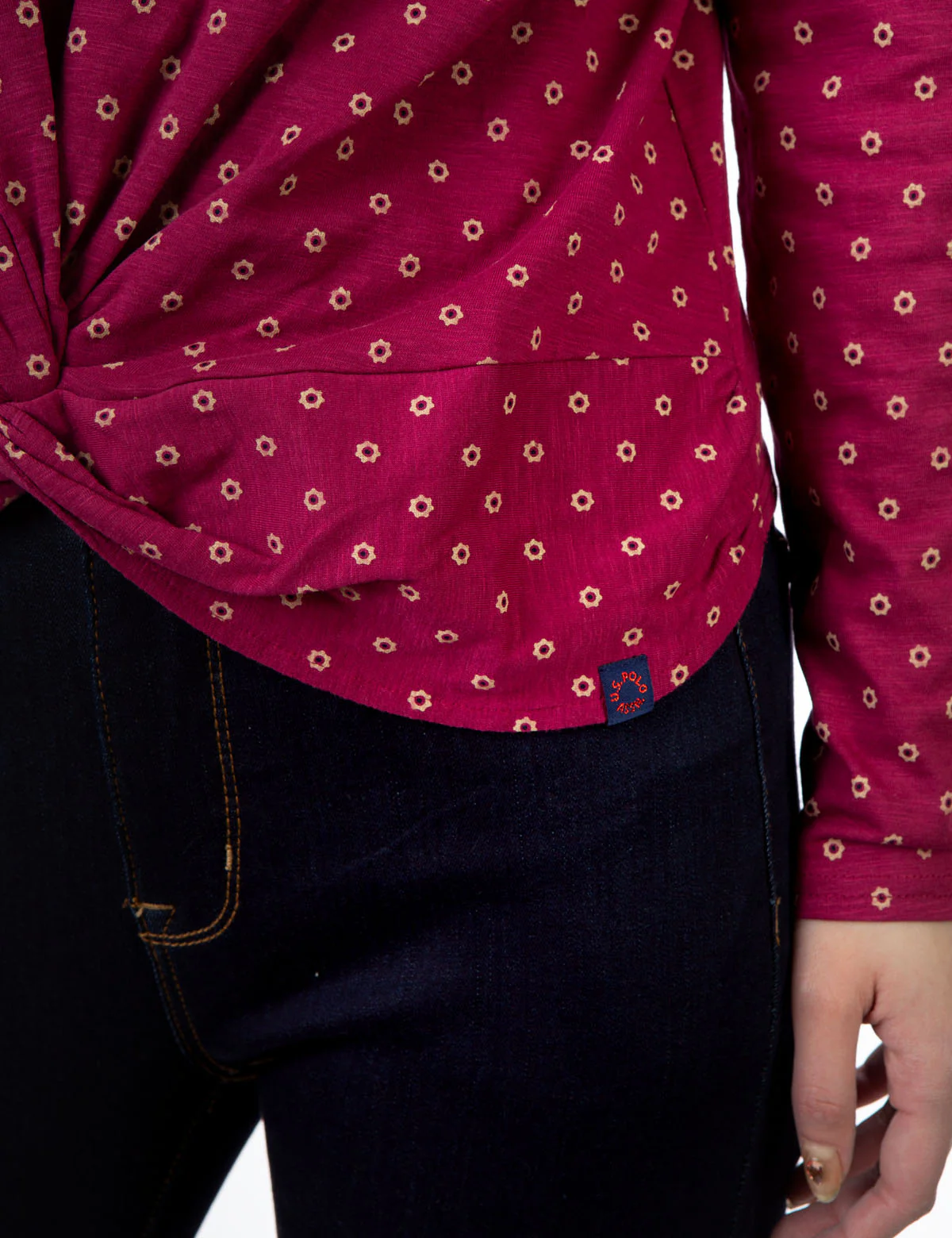 PRINTED LONG SLEEVE KNOT SHIRT - Image 5