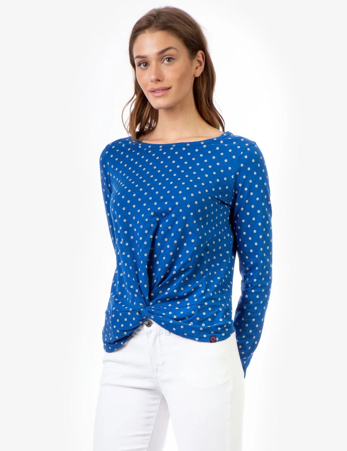 PRINTED LONG SLEEVE KNOT SHIRT - Image 8