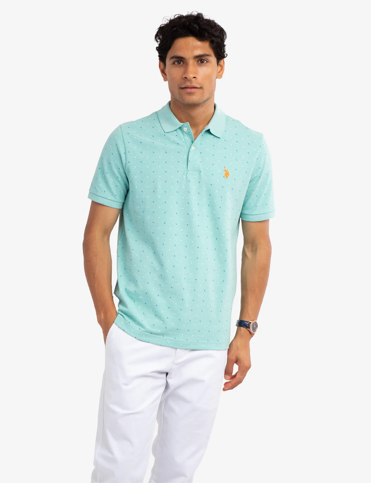 PRINTED PIQUE POLO SHIRT - Image 6