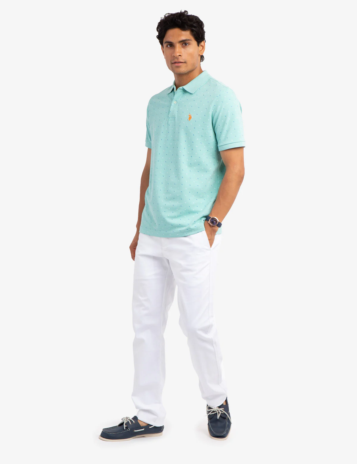 PRINTED PIQUE POLO SHIRT - Image 7