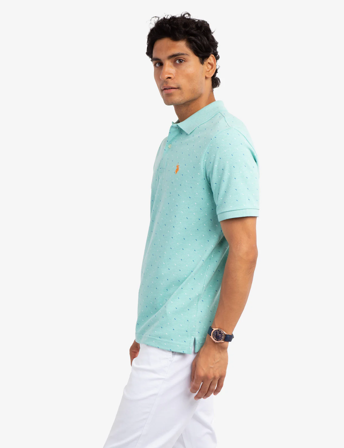 PRINTED PIQUE POLO SHIRT - Image 8