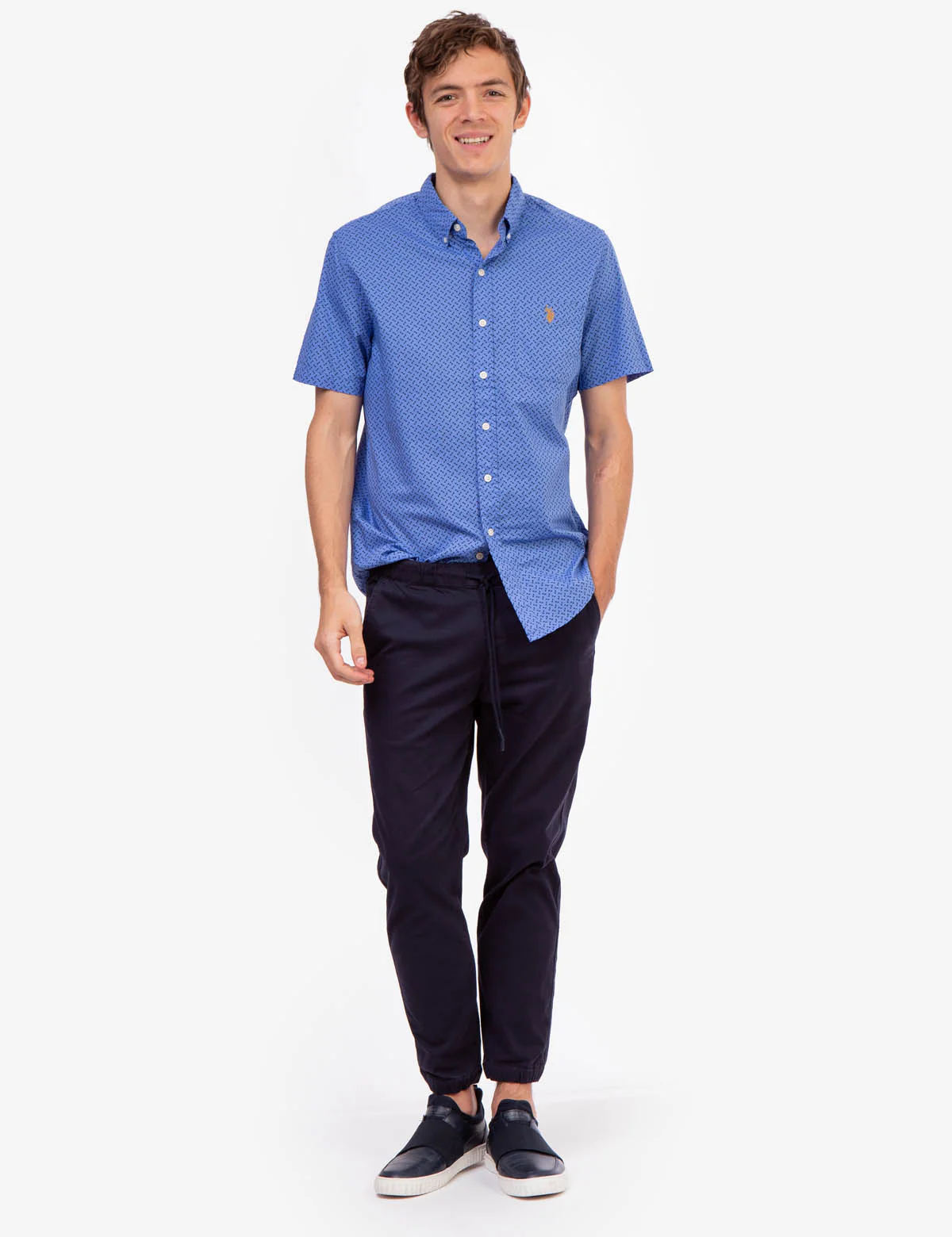 PRINTED SLUB POPLIN SHORT SLEEVE SHIRT - Image 2
