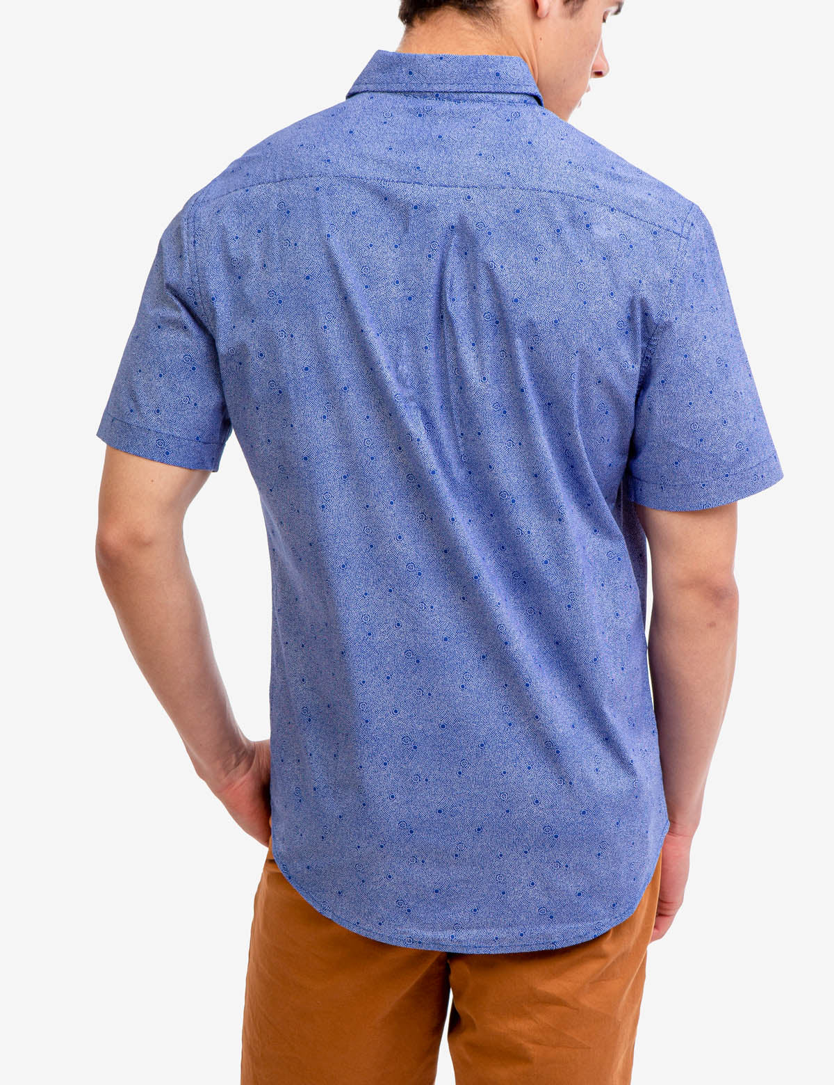 PRINTED STRETCH POPLIN SHORT SLEEVE SHIRT - Image 4
