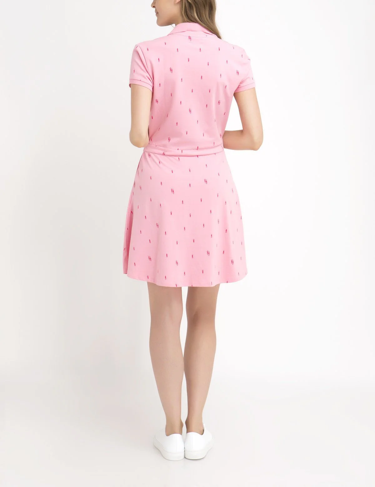 PRINTED V-NECK POCKET DRESS - Image 3