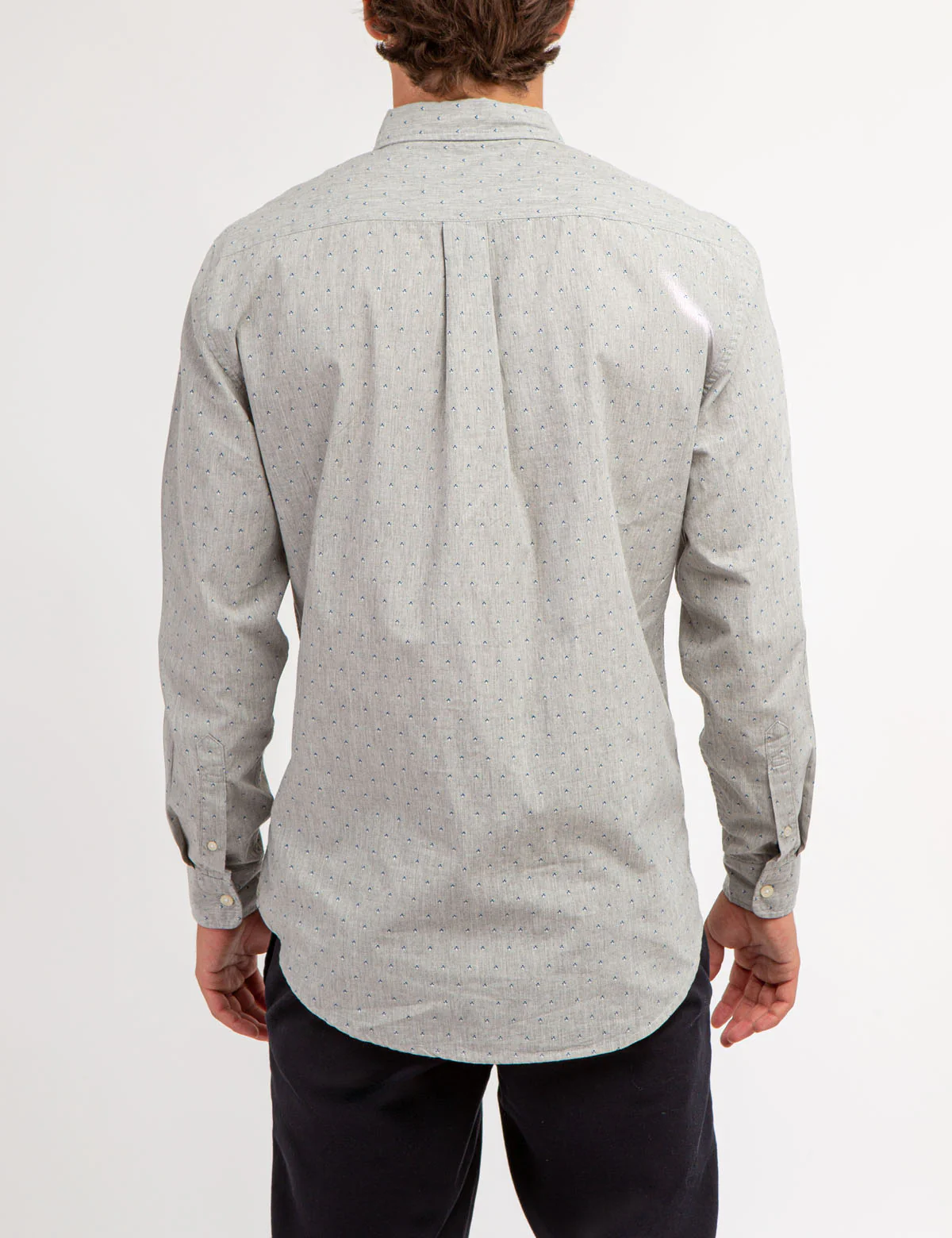 PRINTED YARN DYE HEATHERED POPLIN SHIRT - Image 3