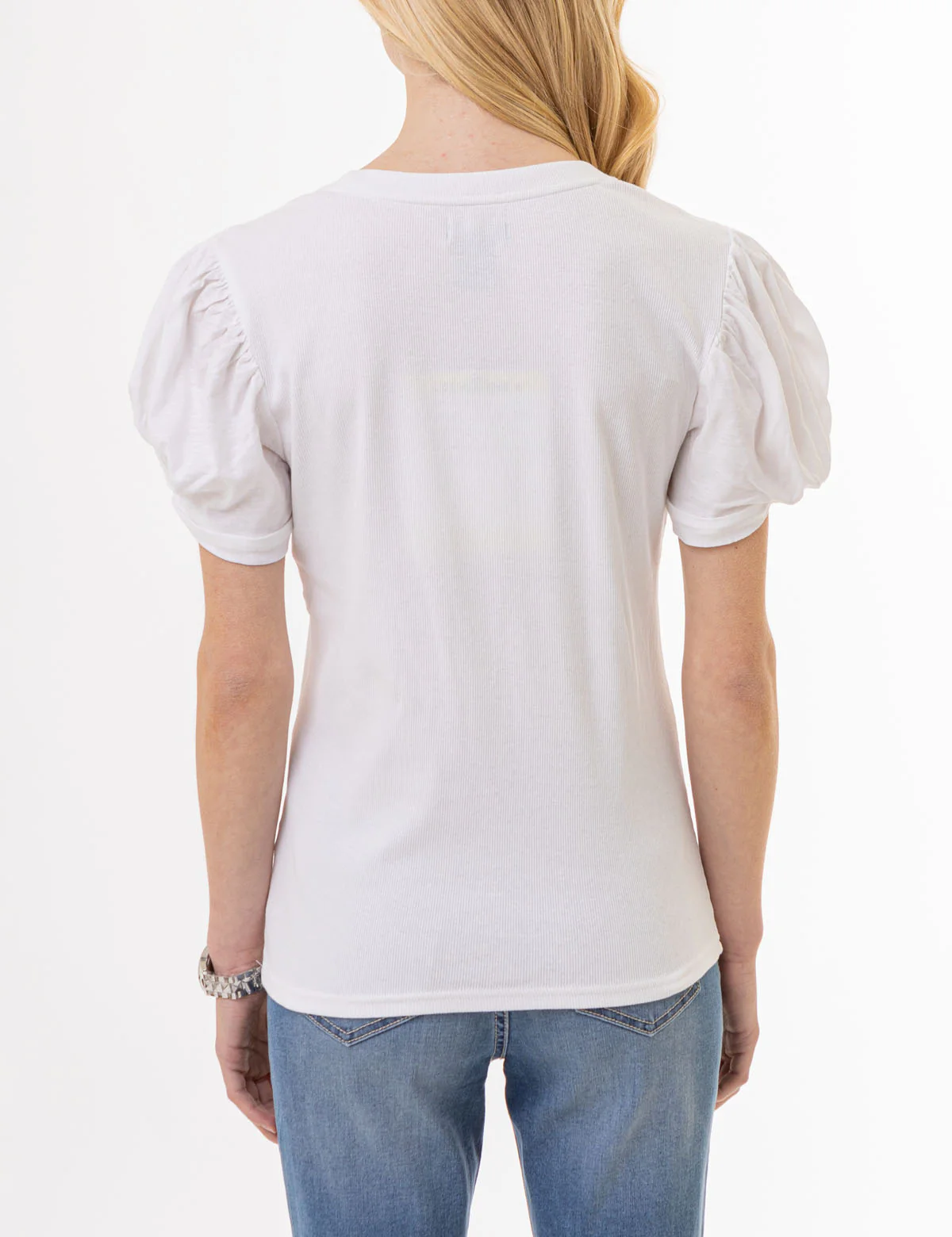 PUFF SLEEVE CREW NECK TOP - Image 13
