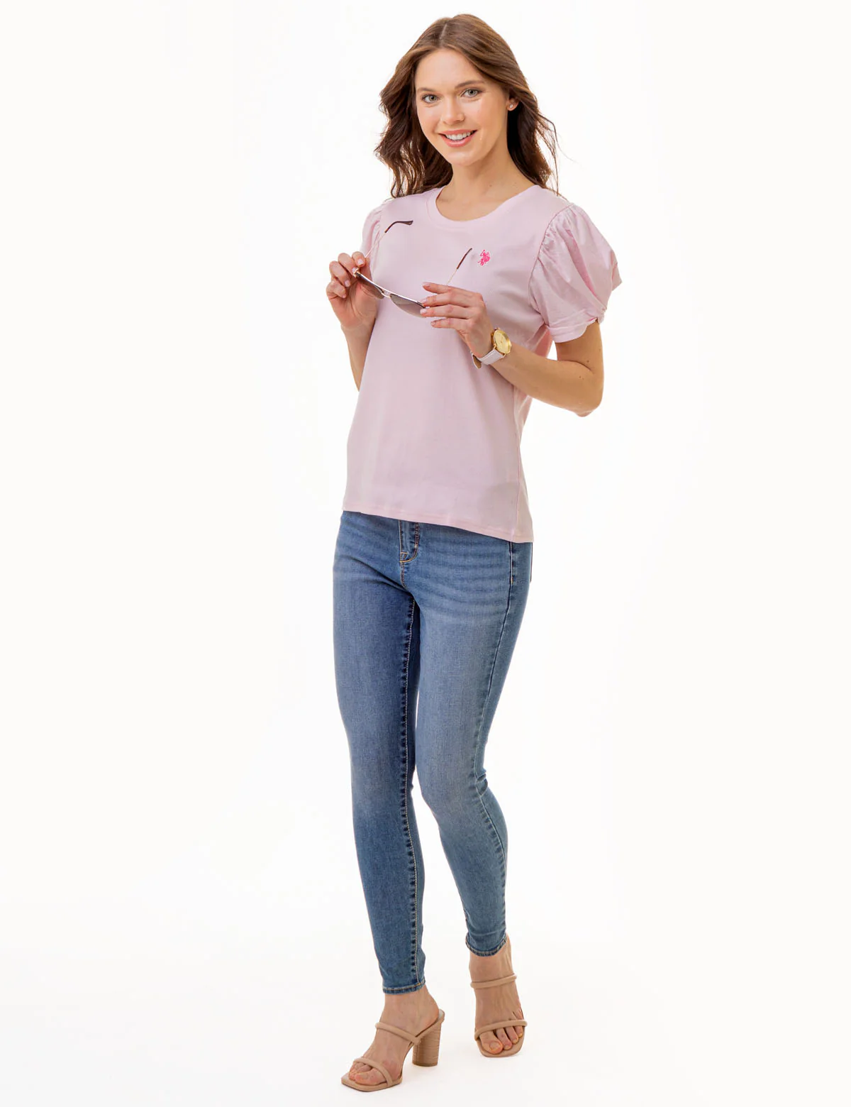 PUFF SLEEVE CREW NECK TOP - Image 2