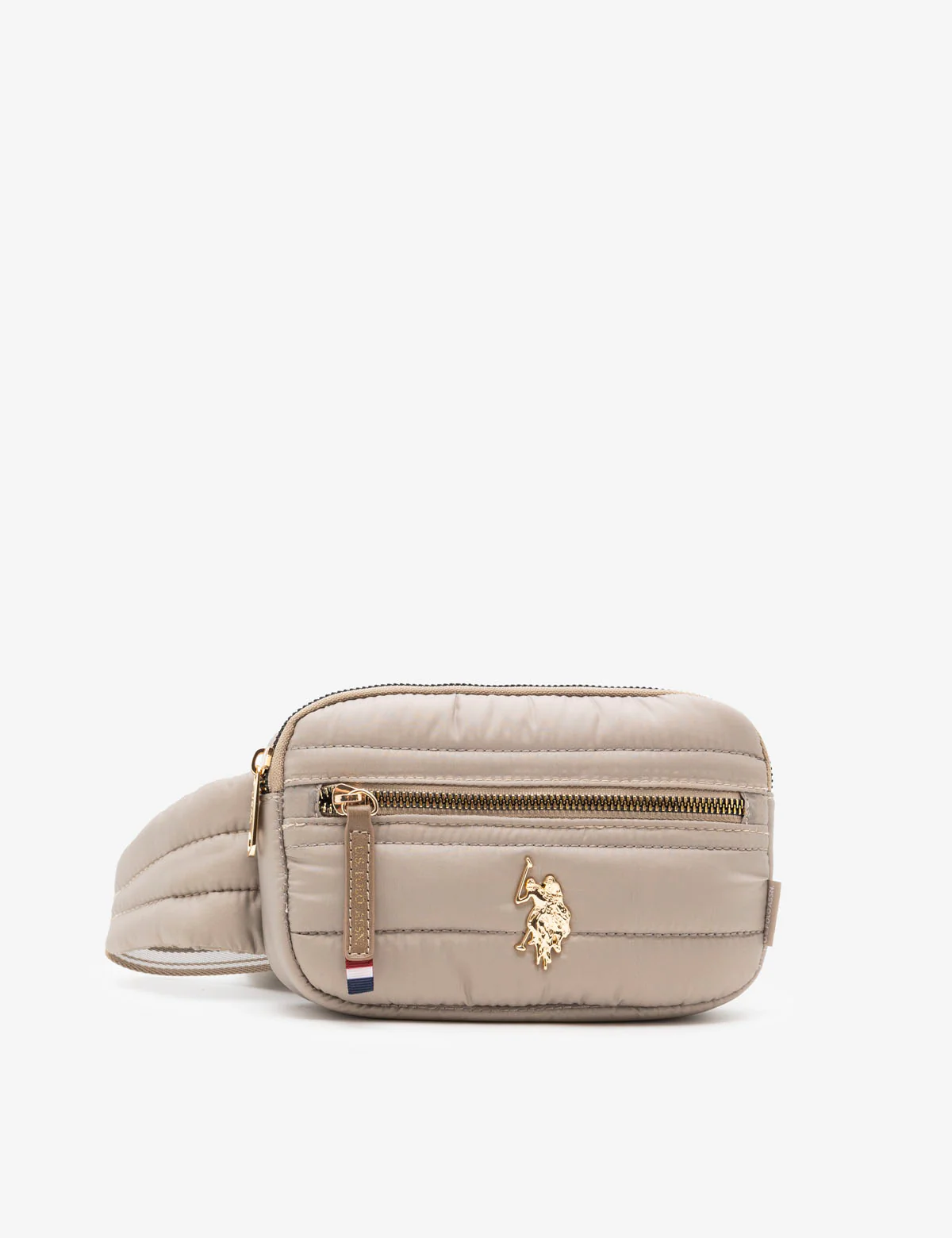 QUILTED BRANDED BELT BAG