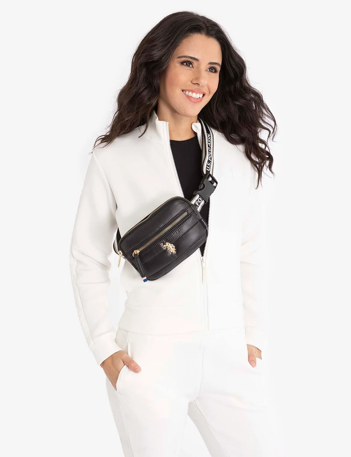 QUILTED BRANDED BELT BAG - Image 6