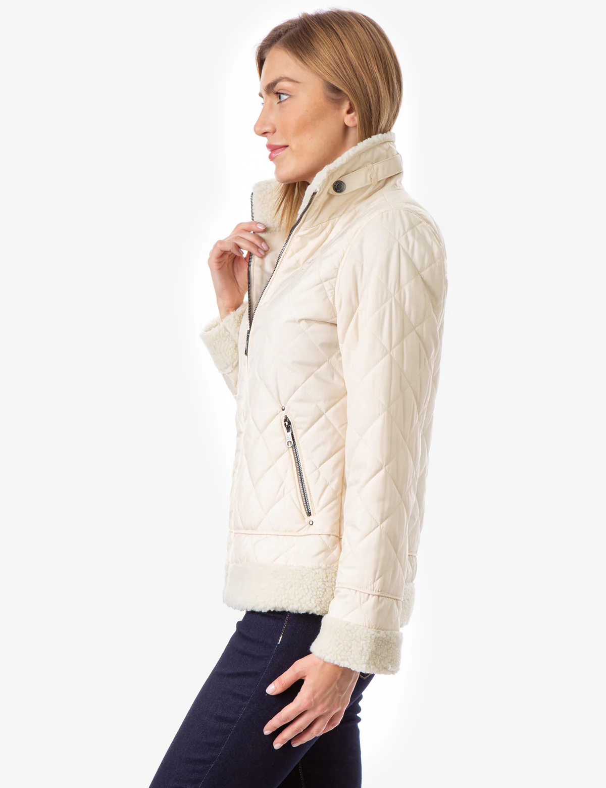 QUILTED MOTO PUFFER JACKET - Image 3