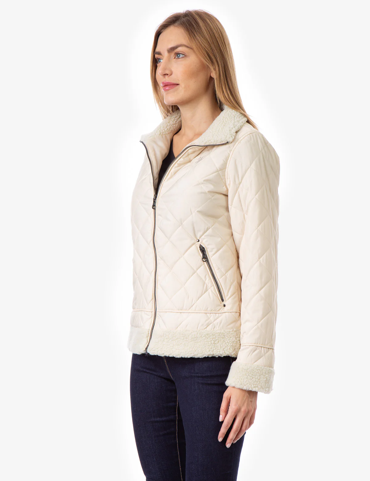 QUILTED MOTO PUFFER JACKET - Image 4