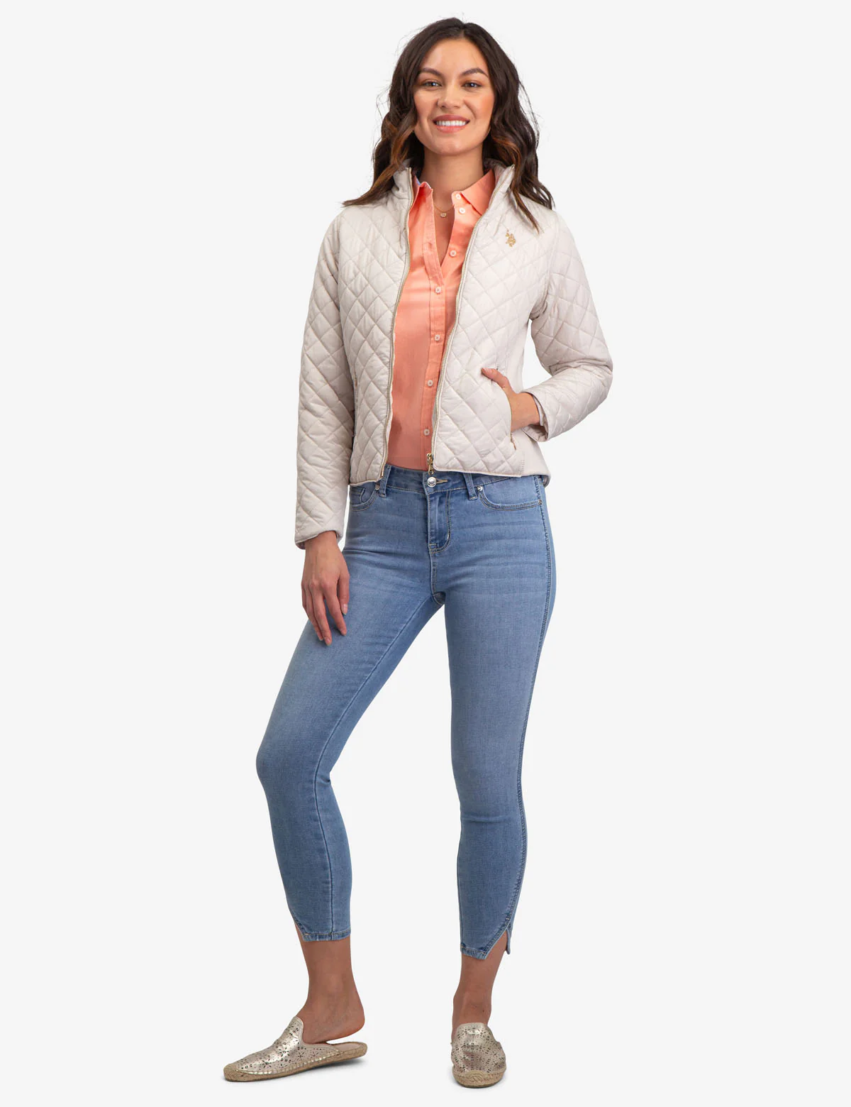 QUILTED SIDE KNIT MOTO JACKET - Image 12