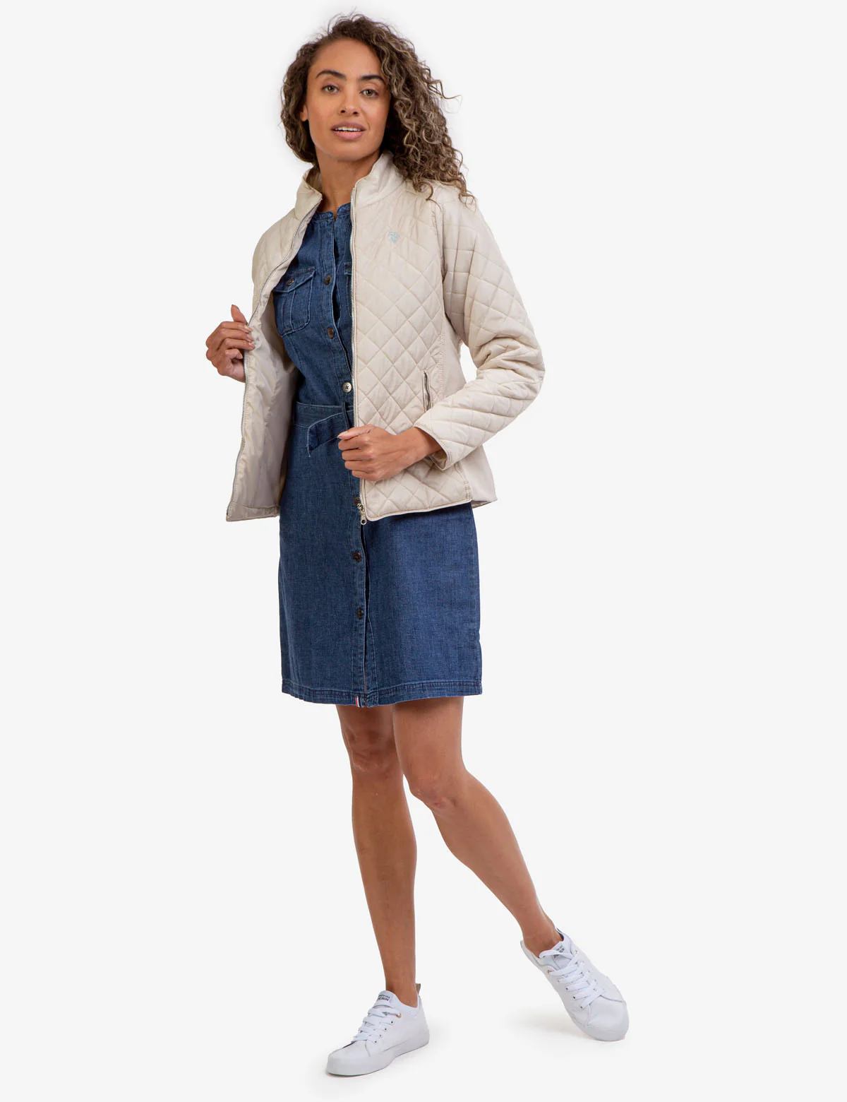 QUILTED SIDE KNIT MOTO JACKET - Image 2