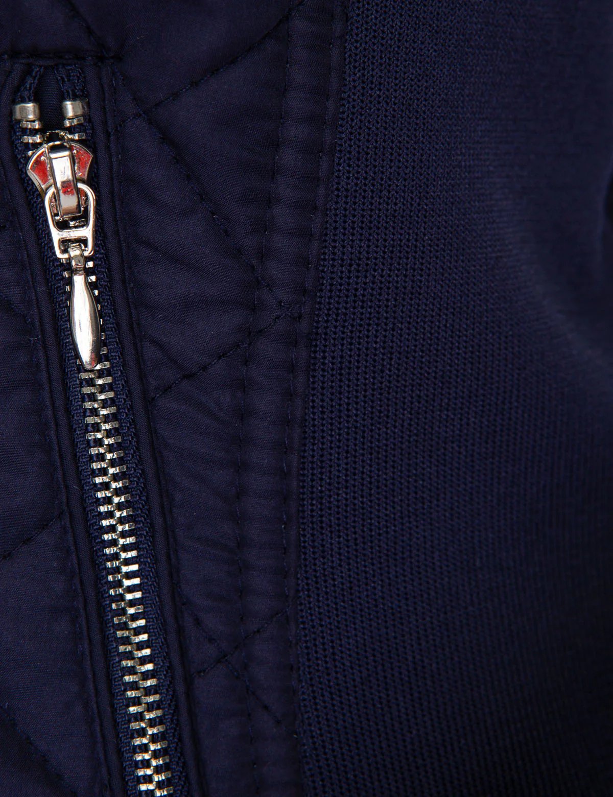 QUILTED SIDE KNIT MOTO JACKET - Image 21