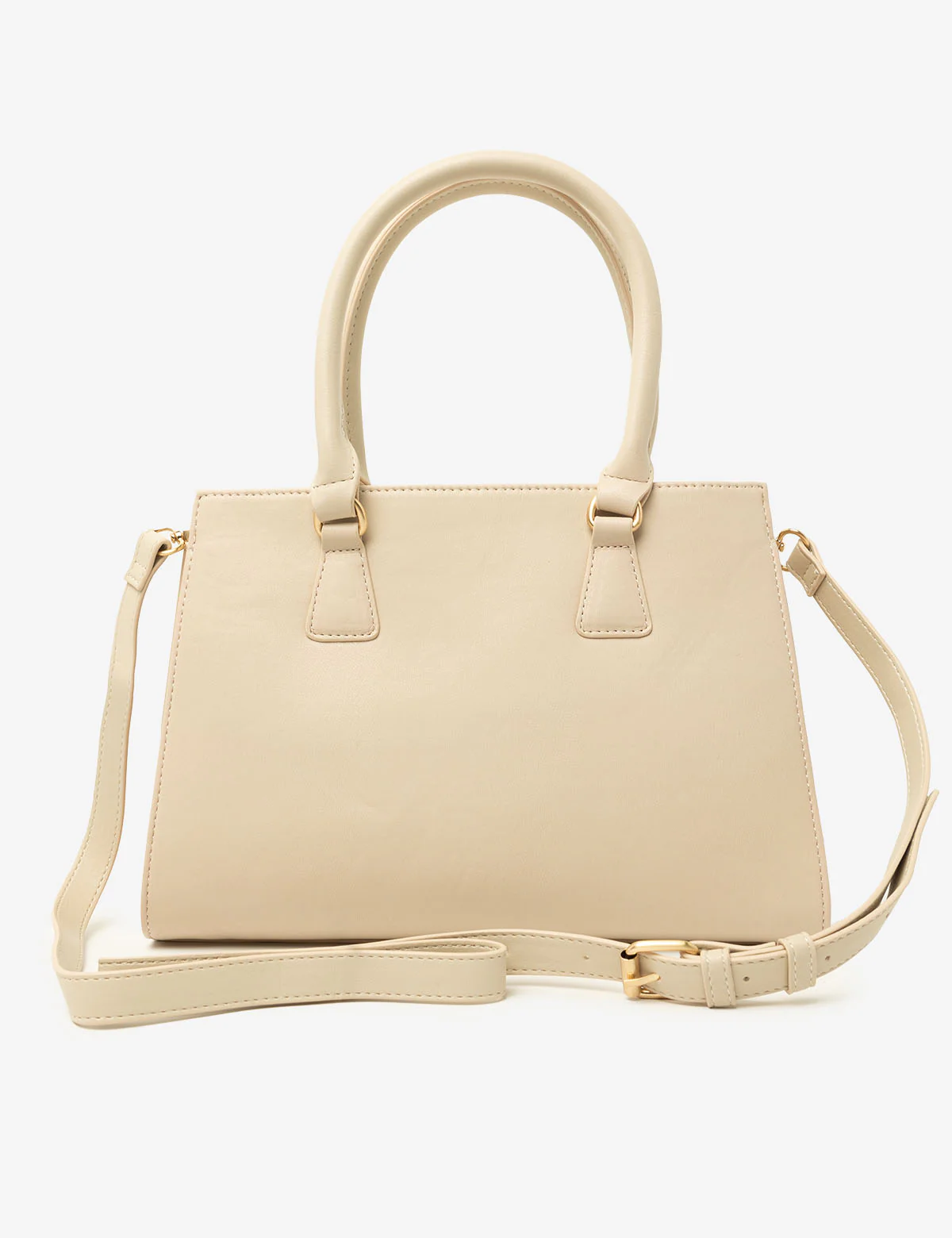 QUILTED V SATCHEL WITH CROSSBODY STRAP - Image 3
