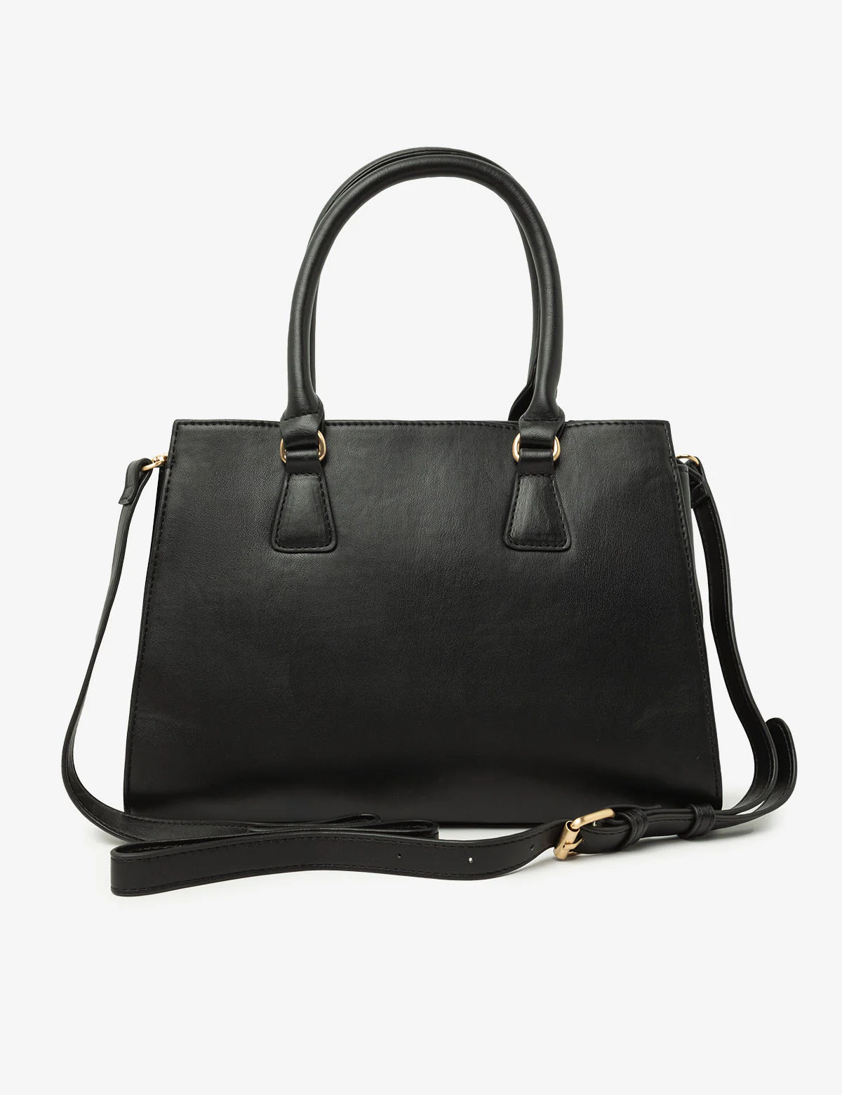 QUILTED V SATCHEL WITH CROSSBODY STRAP - Image 5