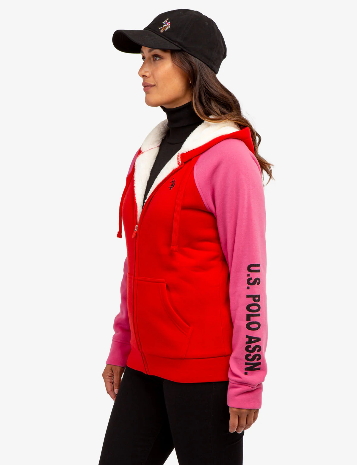 RAGLAN COLORBLOCK SHERPA HOODIE - Image 3