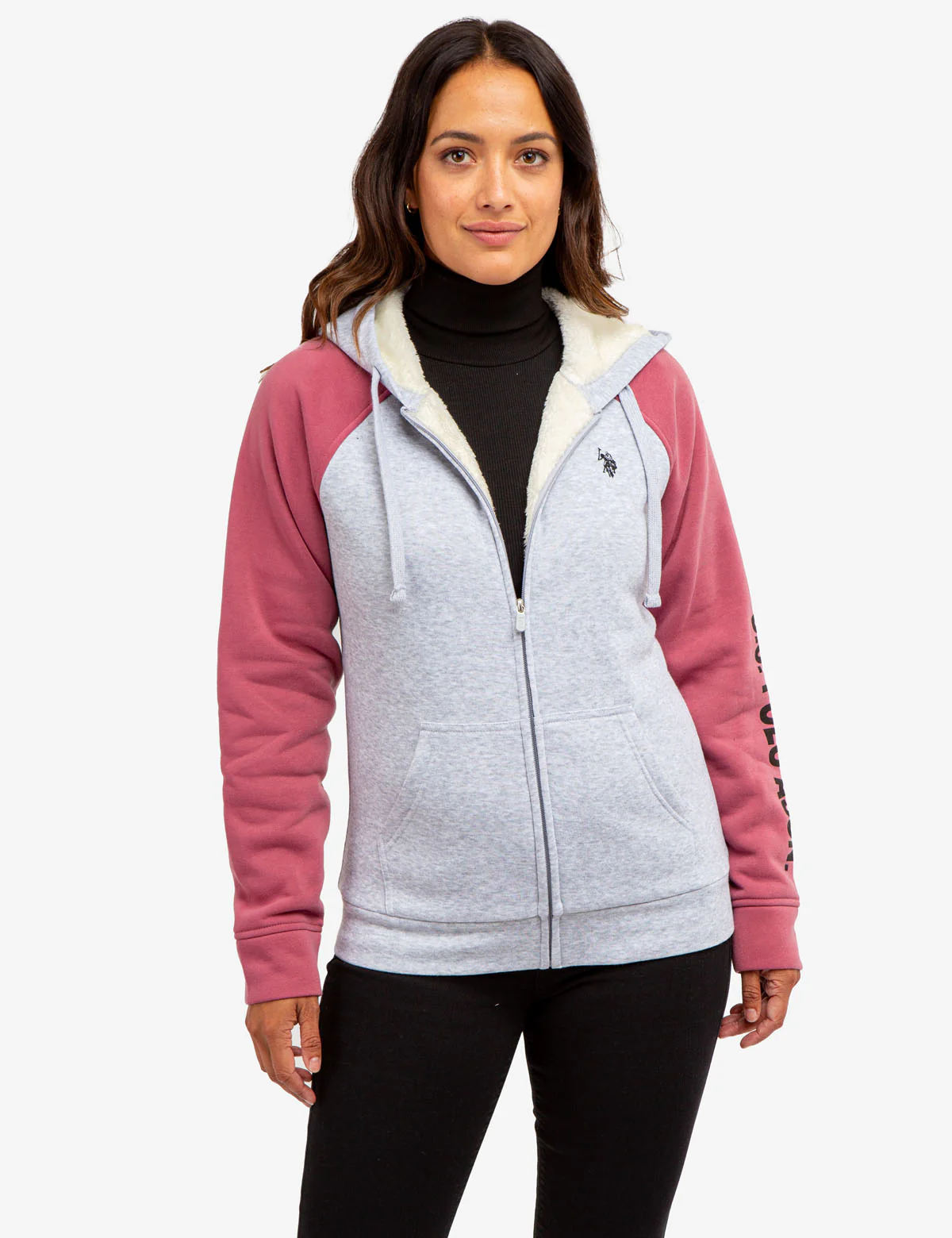 RAGLAN COLORBLOCK SHERPA HOODIE - Image 5