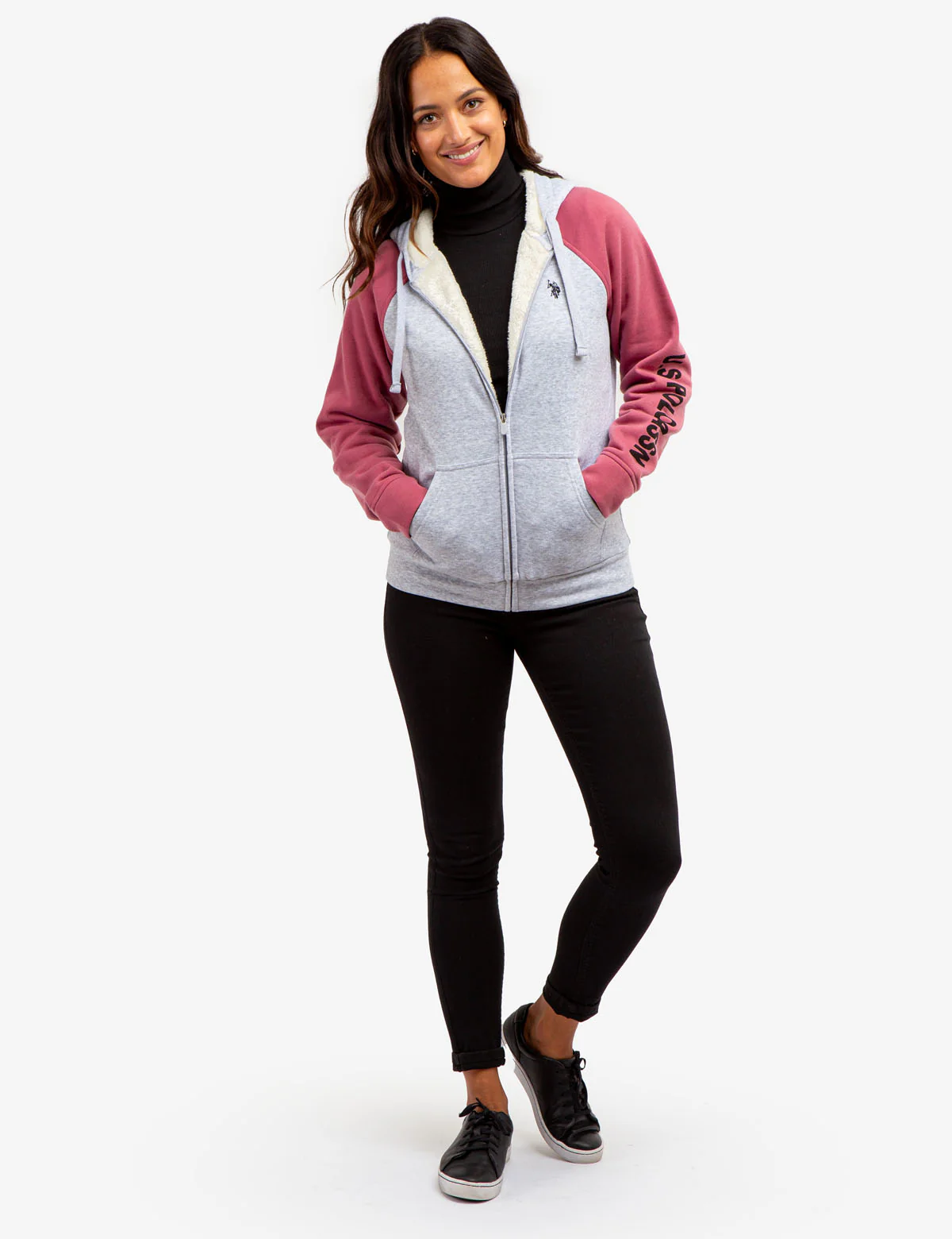 RAGLAN COLORBLOCK SHERPA HOODIE - Image 6