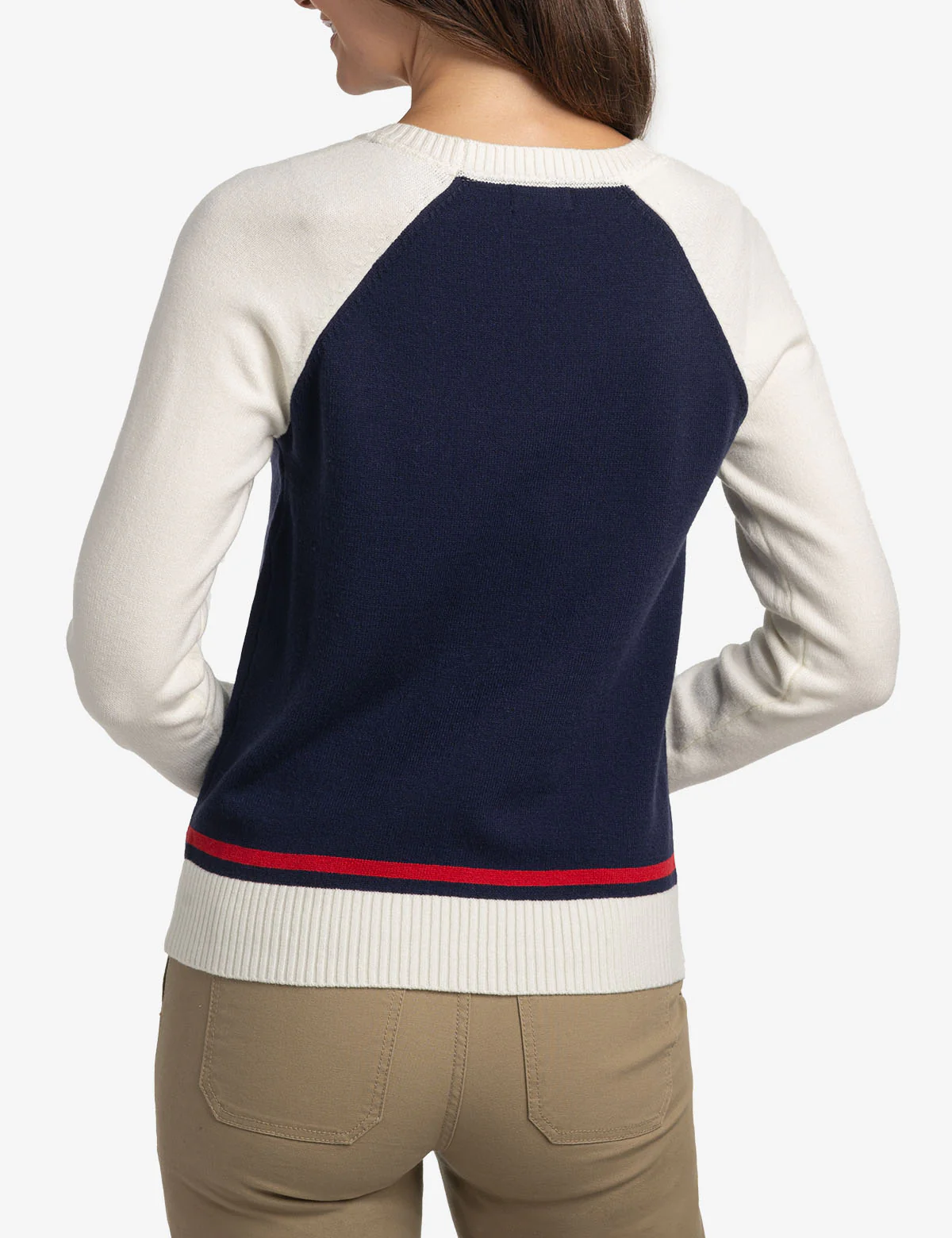 RAGLAN SLEEVE BASEBALL CREW NECK SWEATER - Image 6