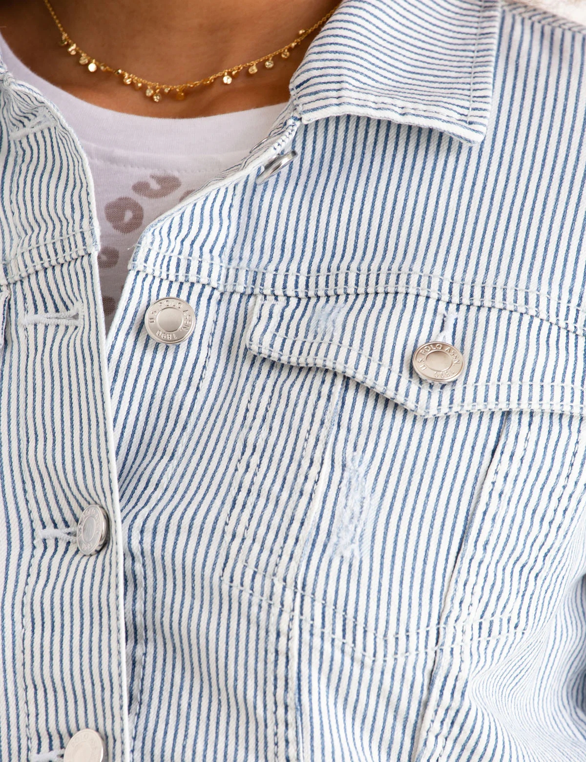 RAILROAD STRIPE DENIM JACKET - Image 5