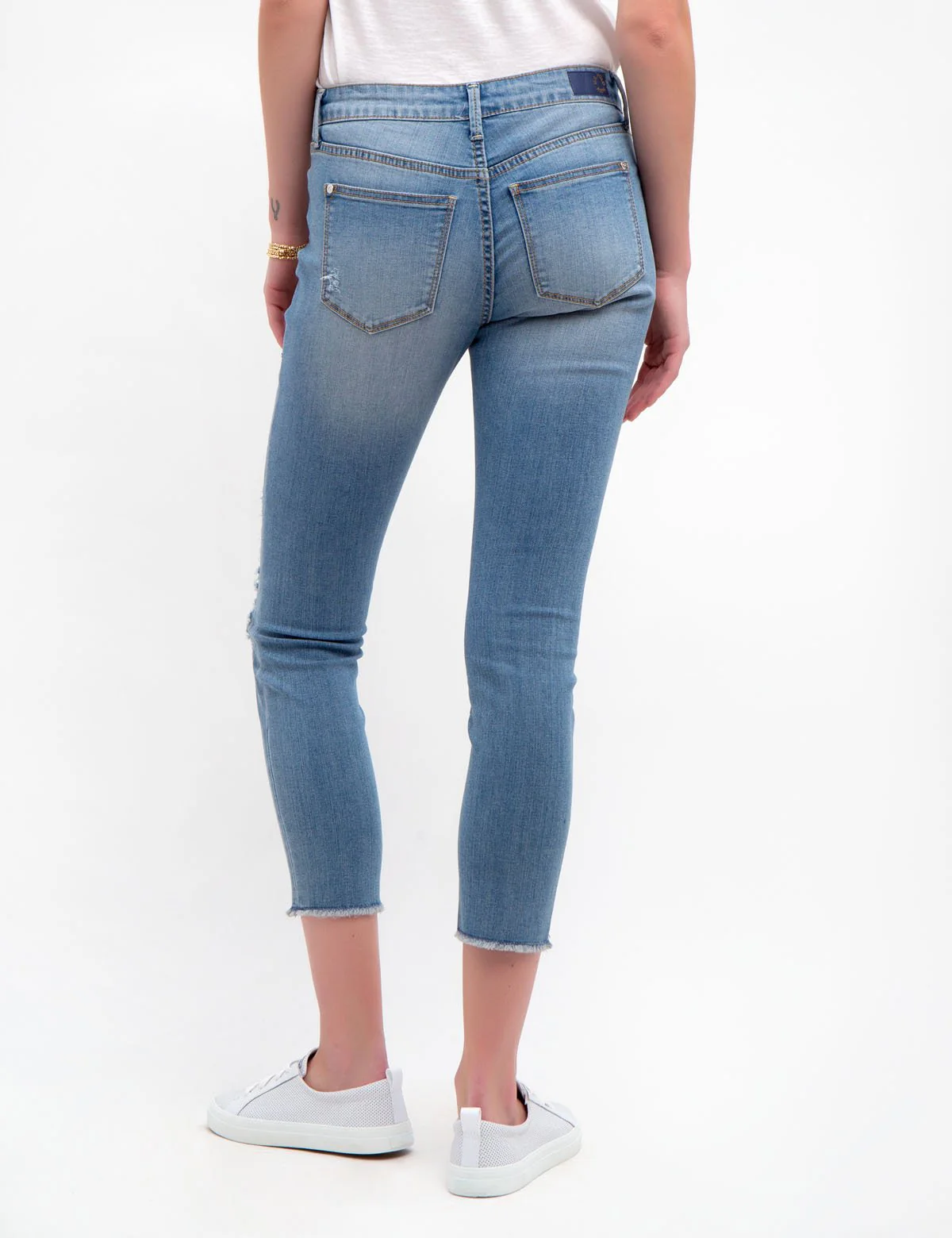 RAILROAD STRIPED MID RISE JEGGINGS - Image 3