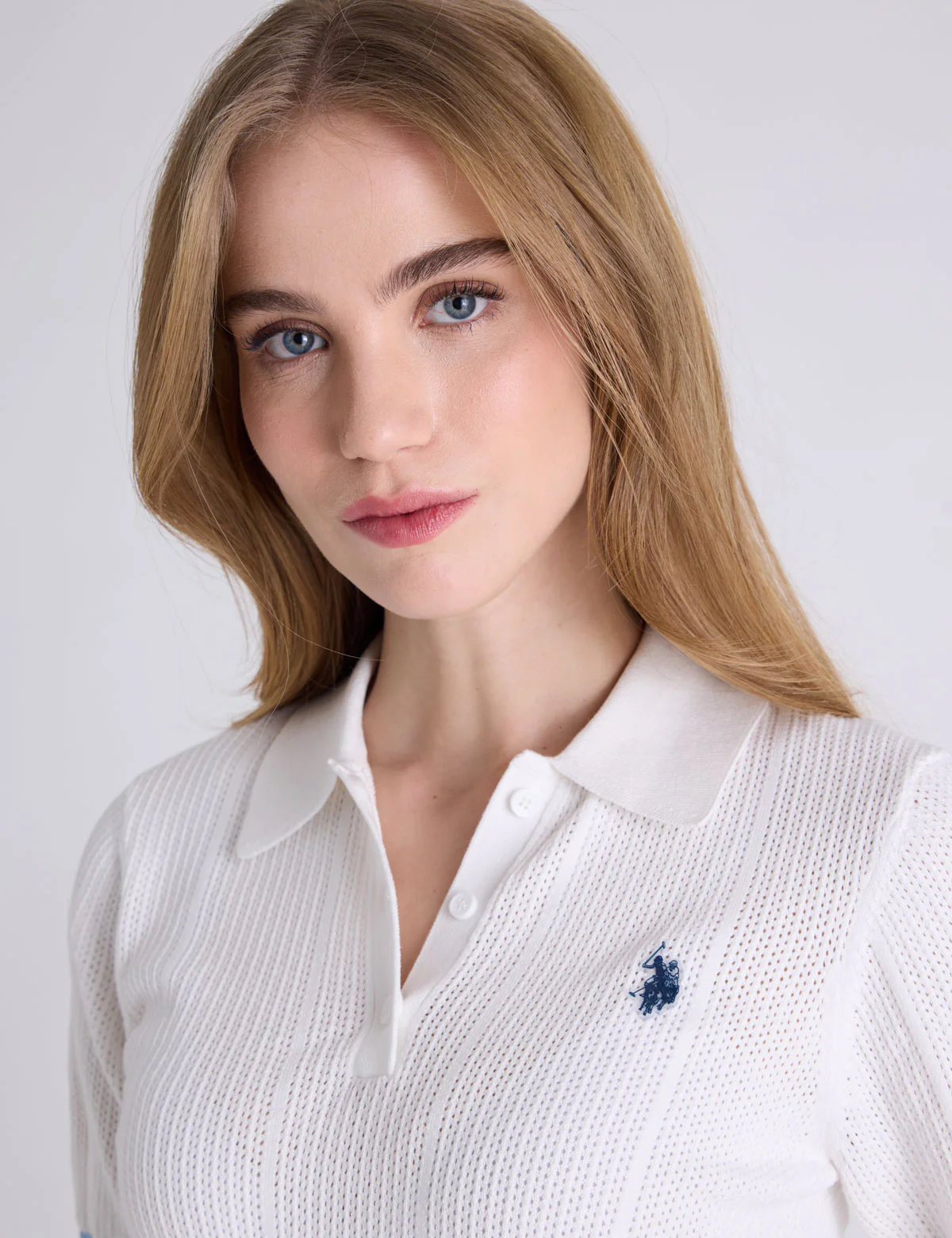 RELAXED SWEATER POLO SHIRT WITH RIBBED BAND - Image 2