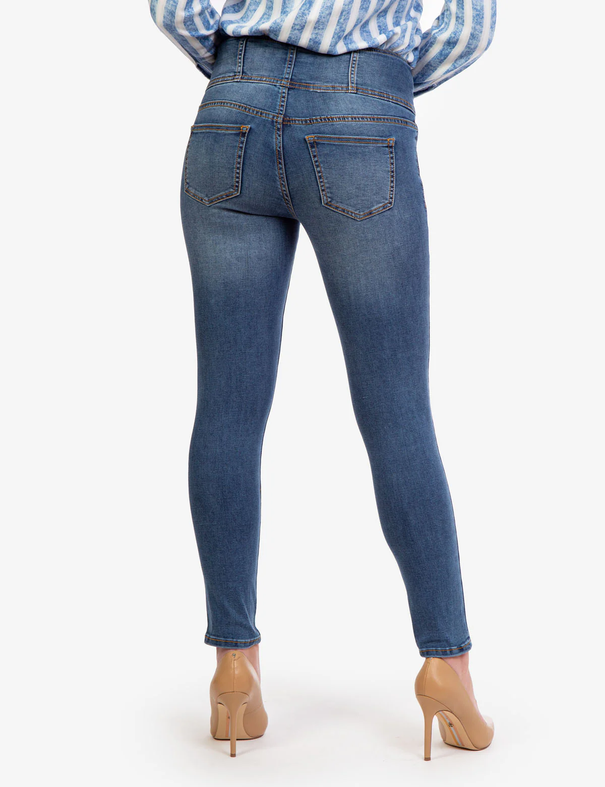 REPREVE® HIGH RISE CORSET DENIM JEGGING - Image 5