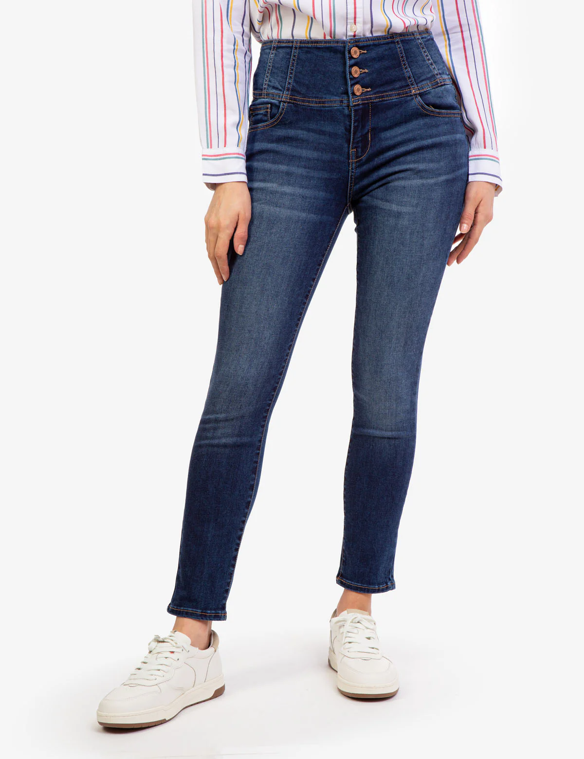 REPREVE® HIGH RISE CORSET DENIM JEGGING - Image 2