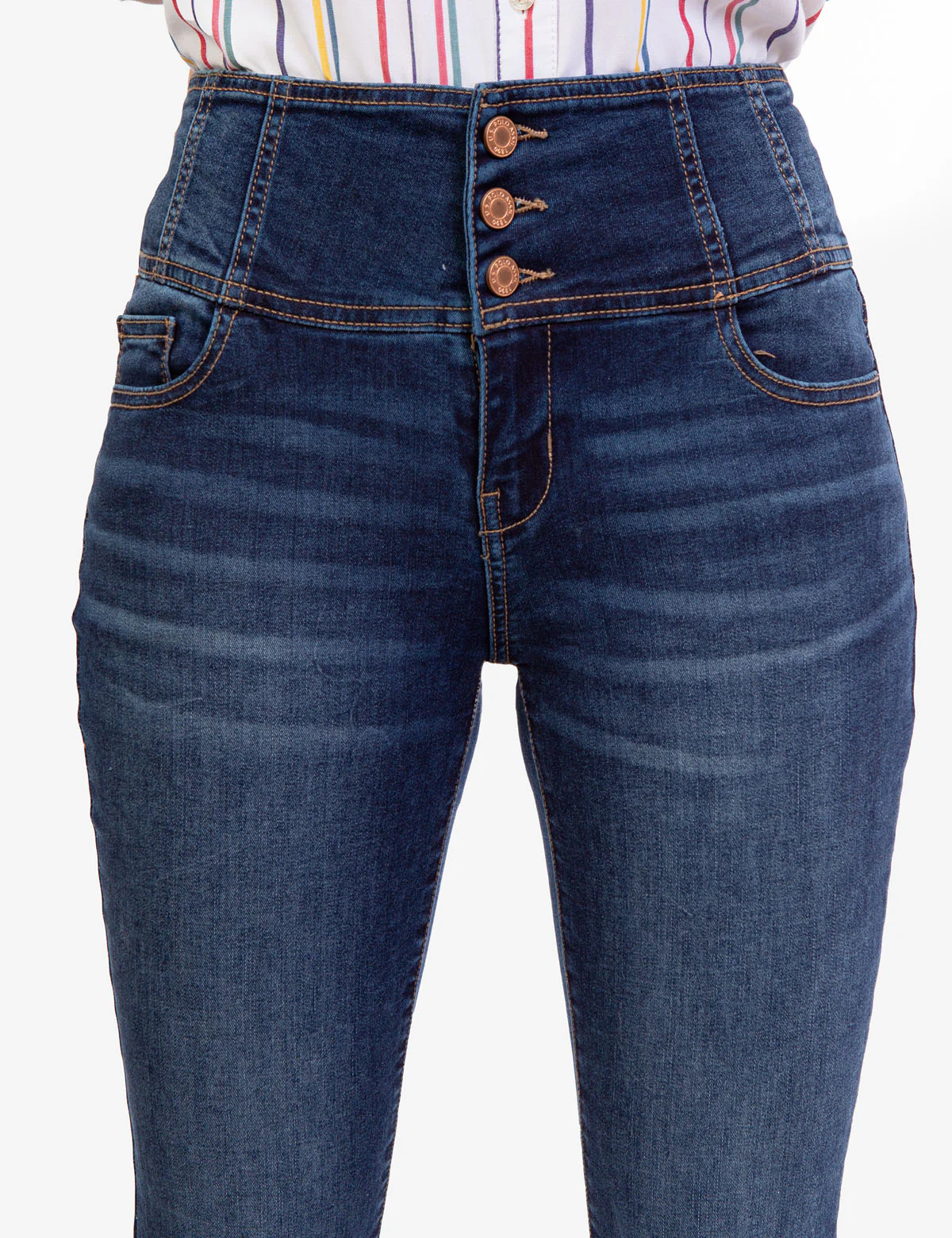 REPREVE® HIGH RISE CORSET DENIM JEGGING - Image 5