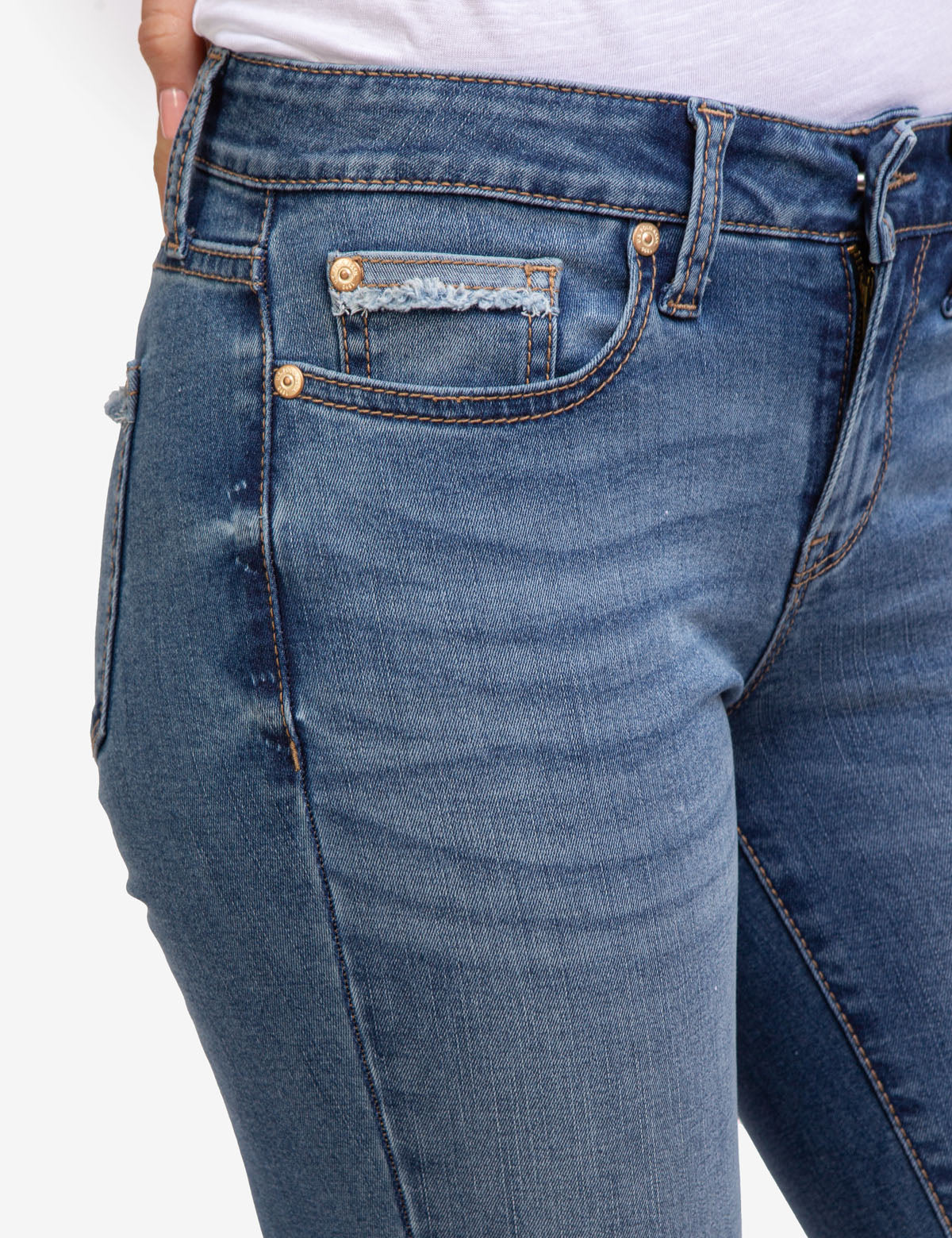 REPREVE® MID RISE DESTRUCTED JEANS - Image 6
