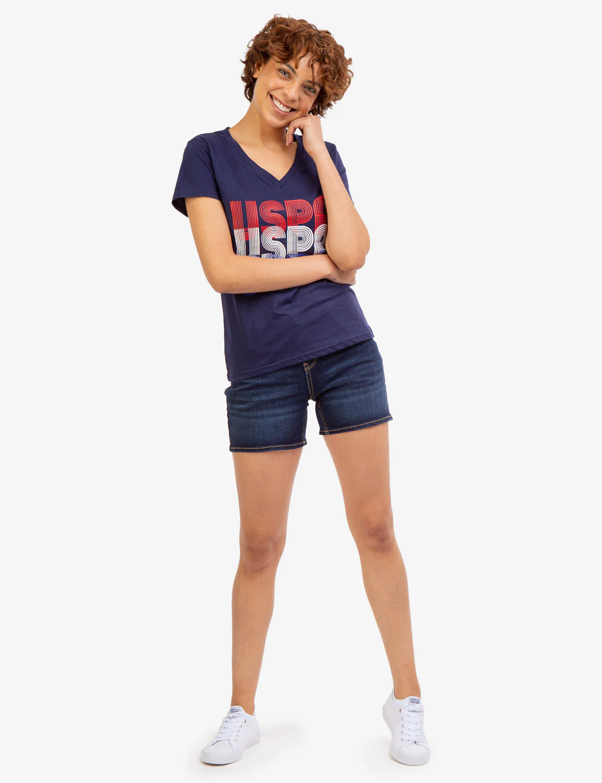 RETRO USPA V-NECK T-SHIRT - Image 2