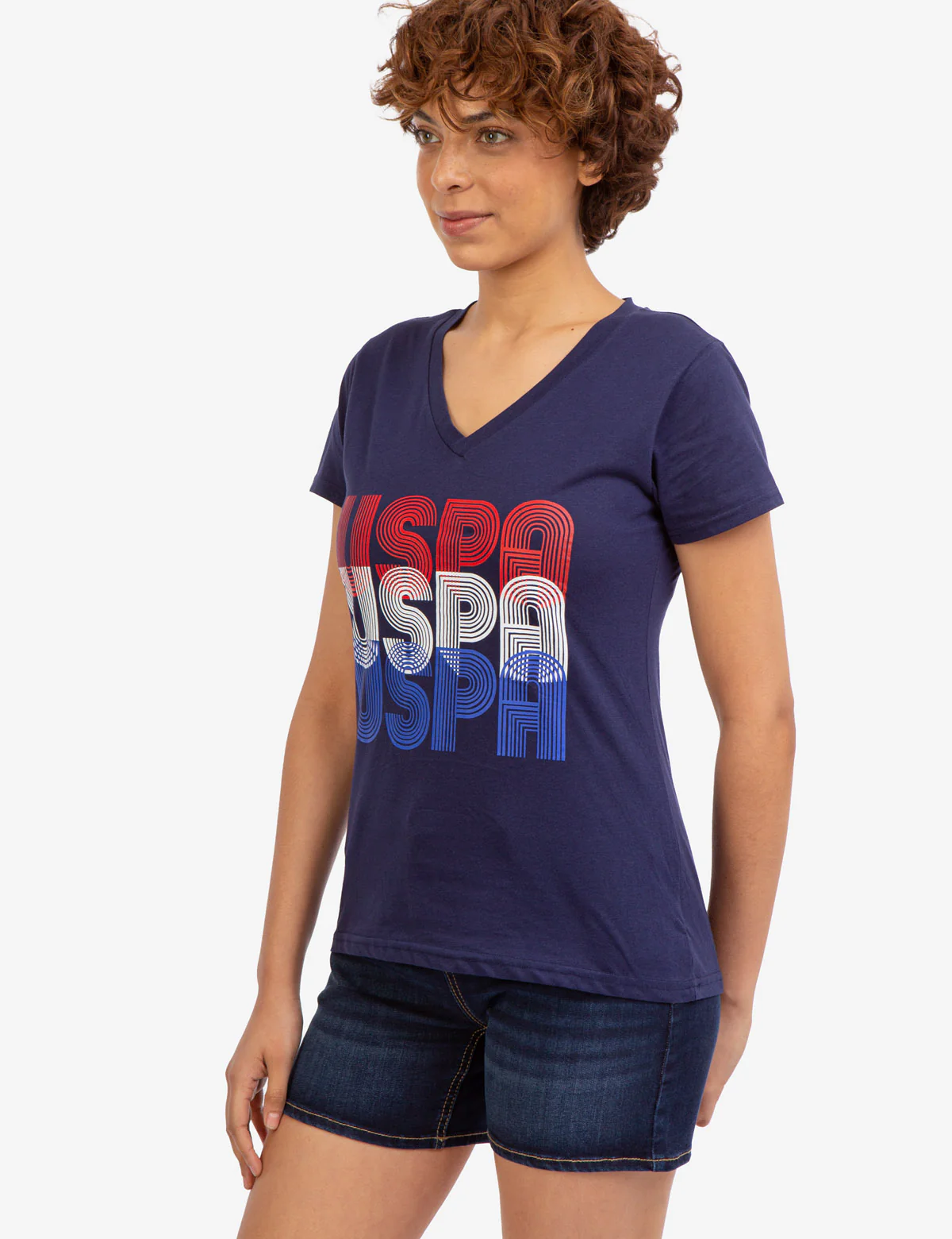 RETRO USPA V-NECK T-SHIRT - Image 3