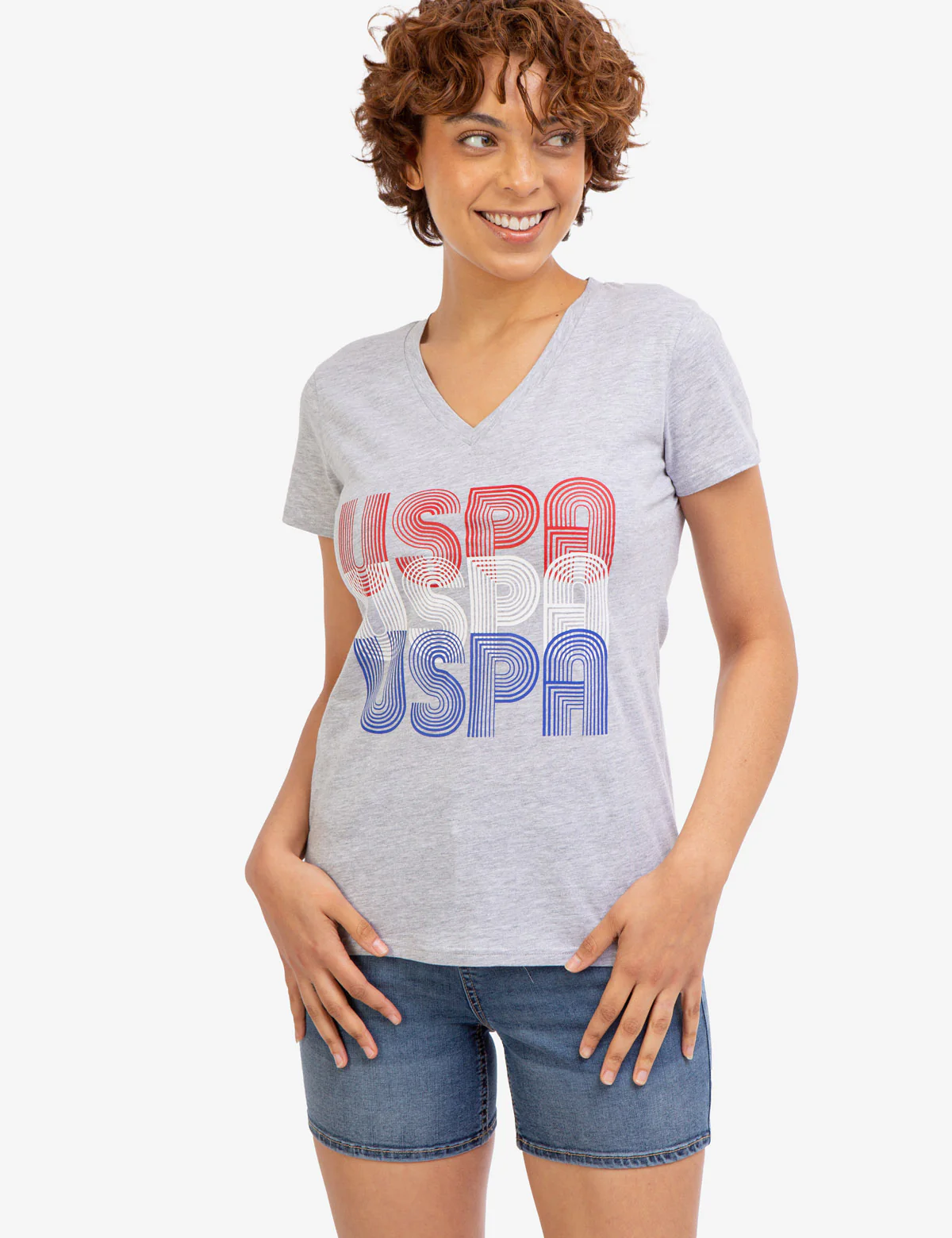 RETRO USPA V-NECK T-SHIRT - Image 6