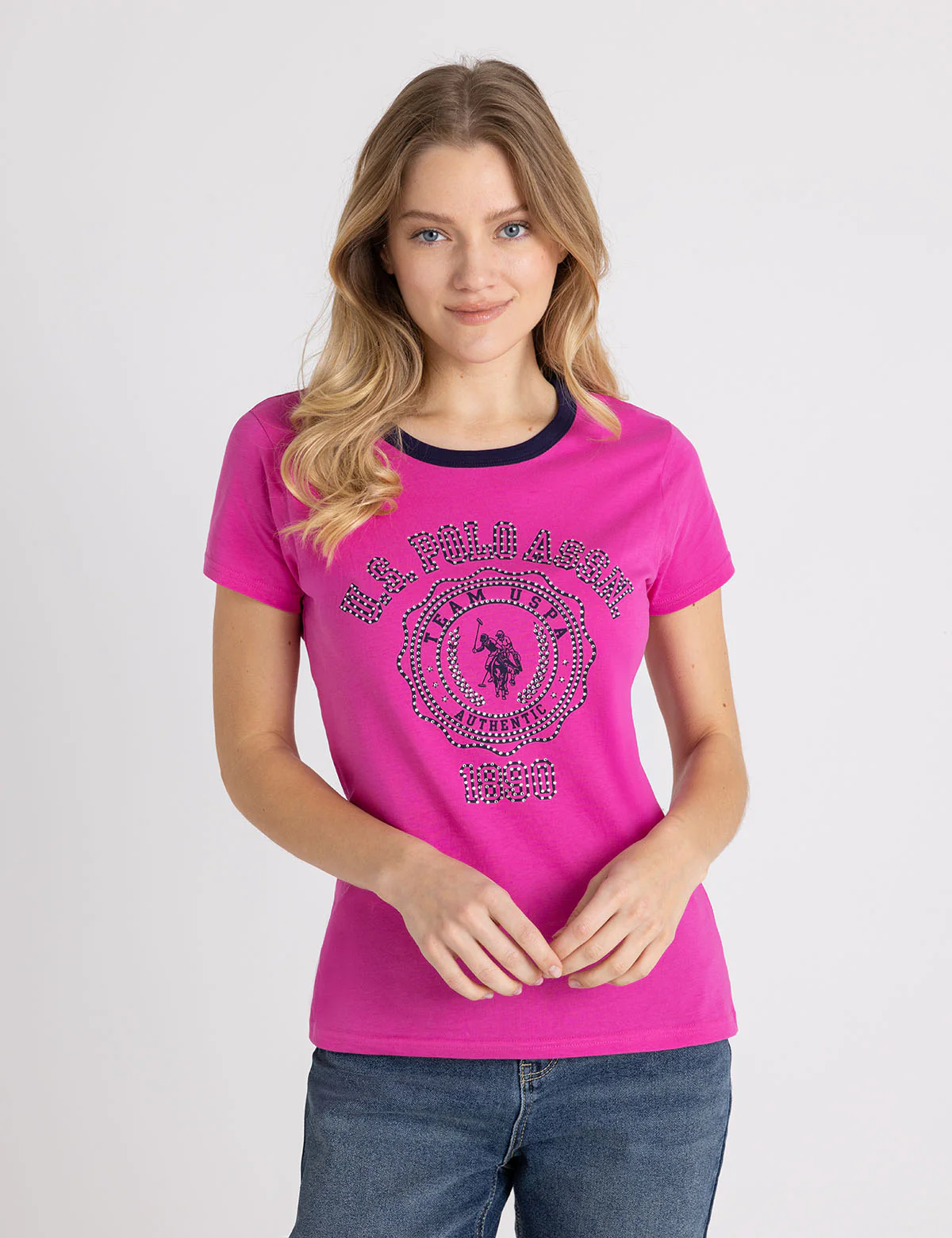 RHINESTONE CREST RINGER T-SHIRT - Image 5