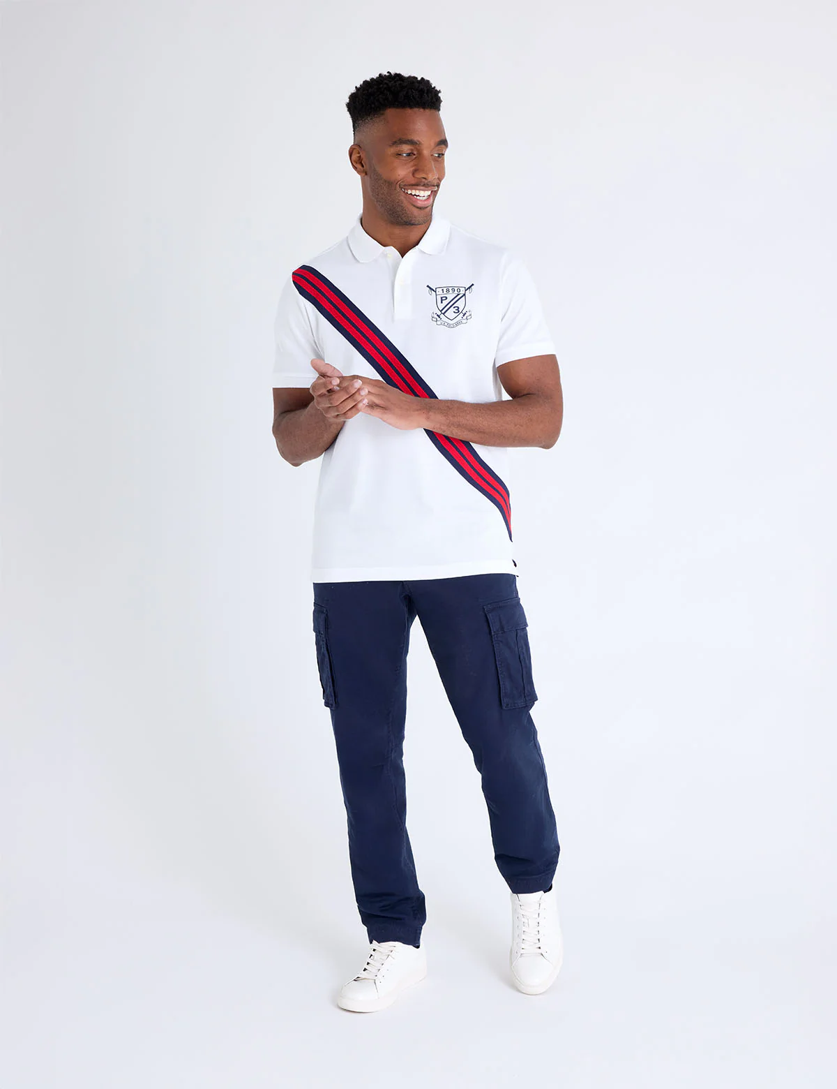 RIB KNIT SASH CREST PIQUE POLO SHIRT - Image 3