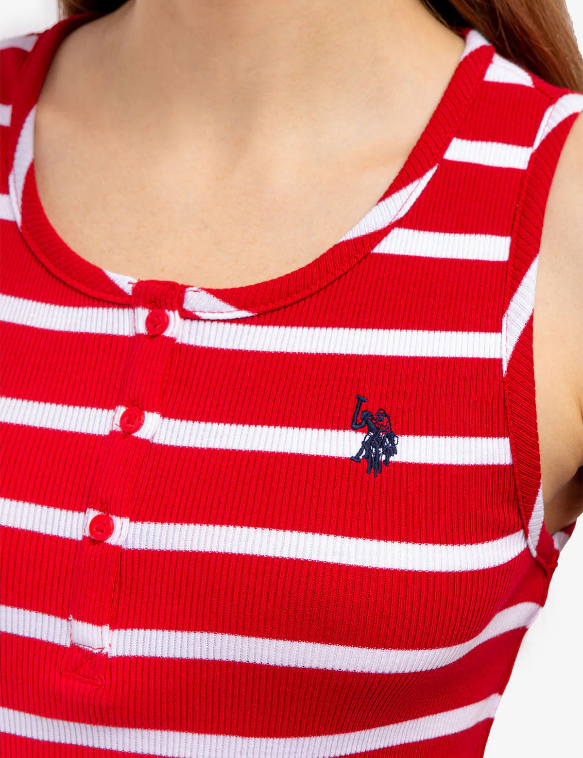 RIB STRIPE RACER BACK TANK TOP - Image 2
