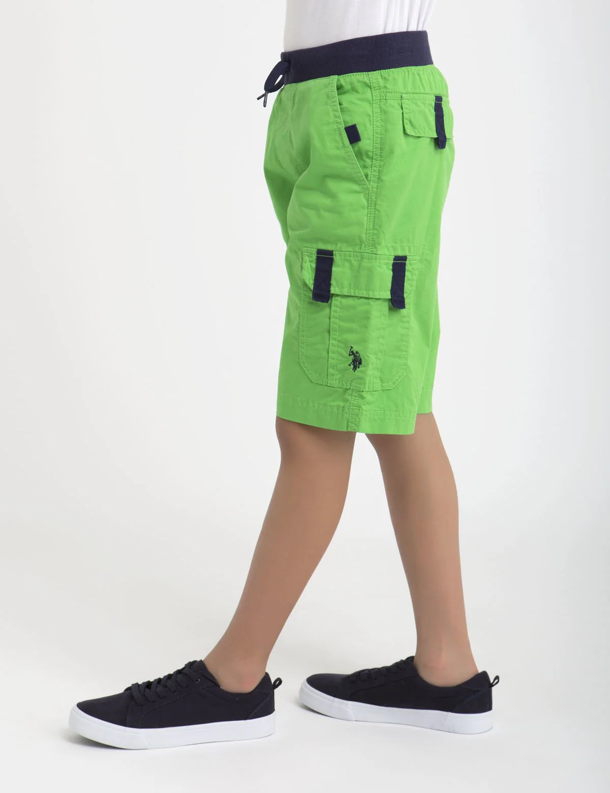 RIBBED WAISTBAND DRAWSTRING CARGO SHORT - Image 5