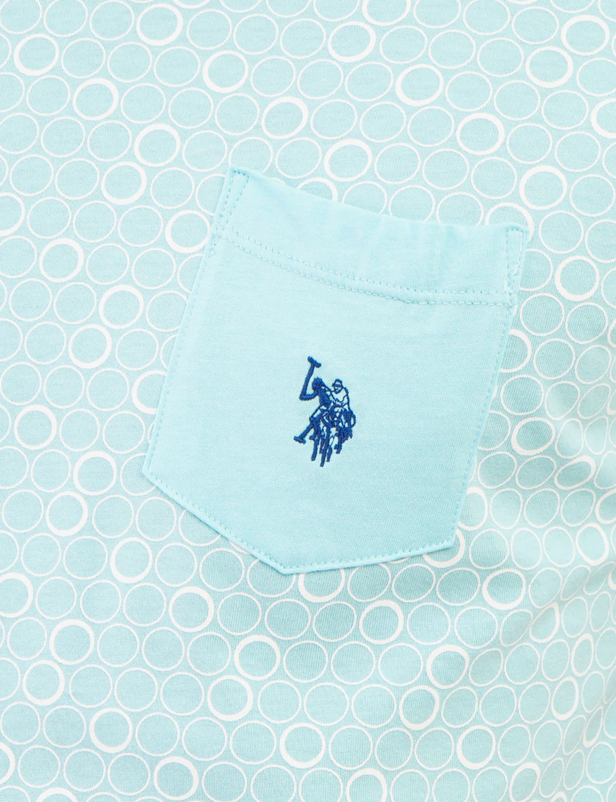 RING PRINT CREW NECK T-SHIRT WITH POCKET - Image 2