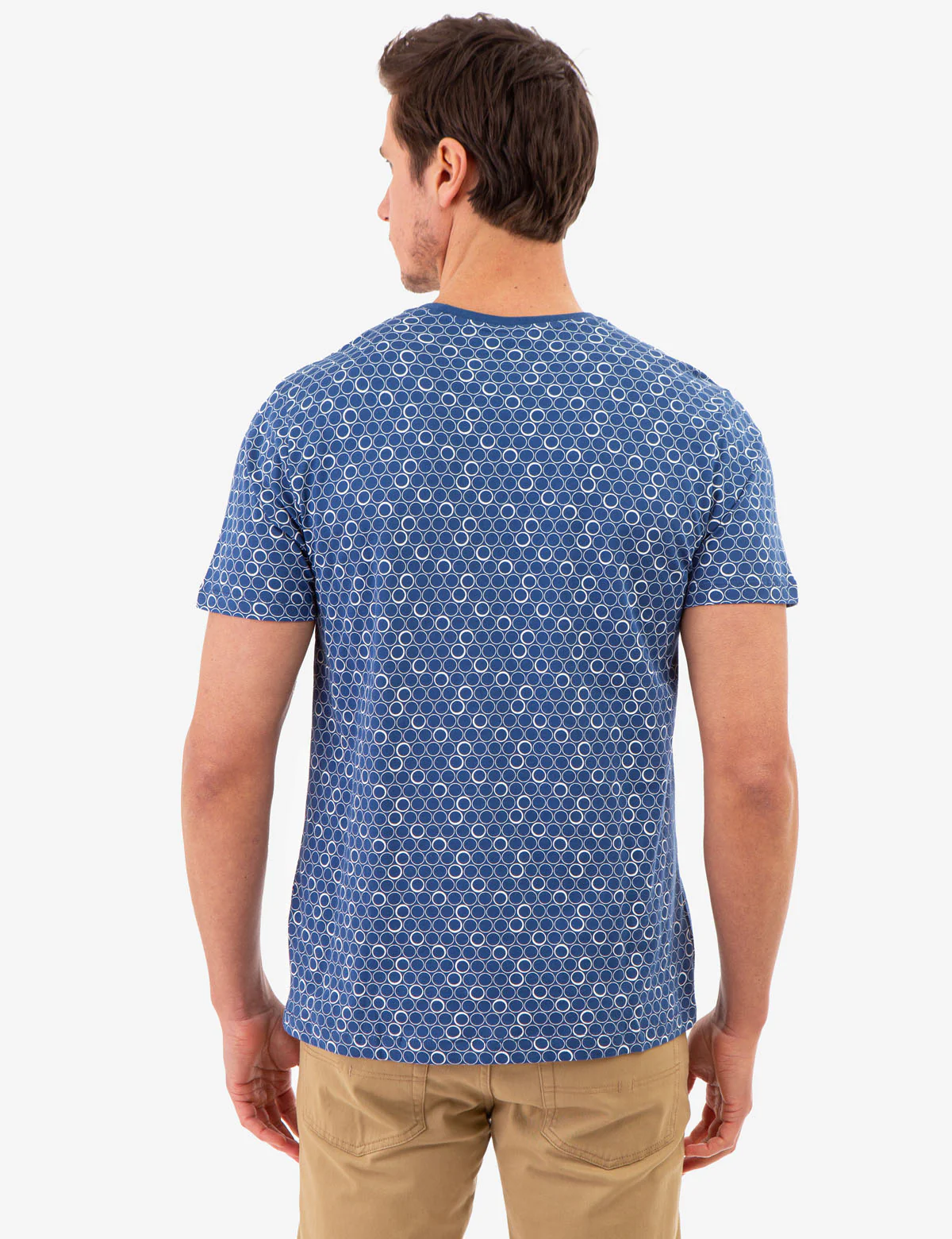 RING PRINT CREW NECK T-SHIRT WITH POCKET - Image 8