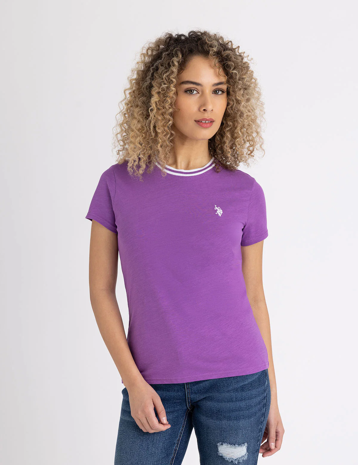 RINGER NECK TRIM T-SHIRT