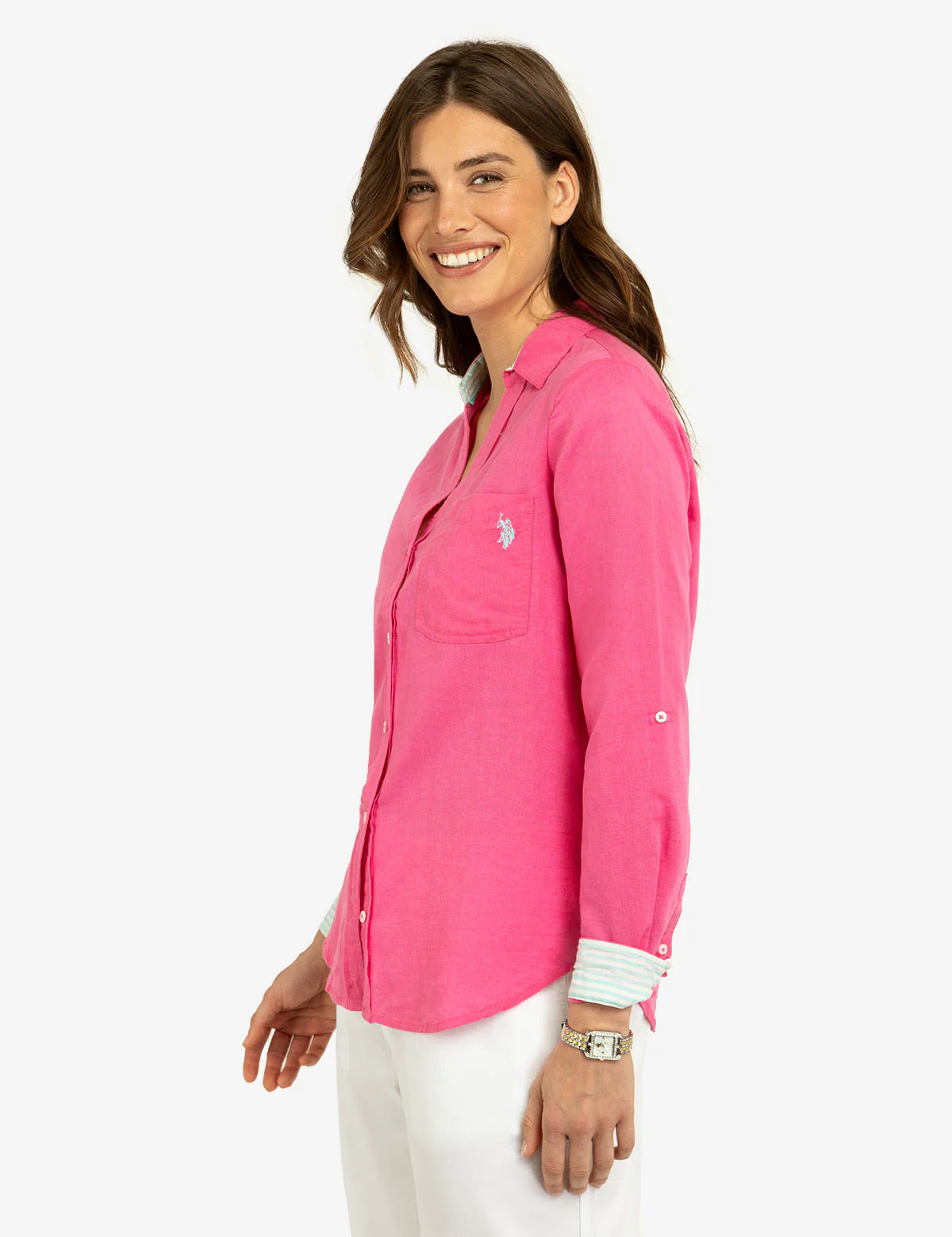 ROLL SLEEVE LINEN SHIRT - Image 15