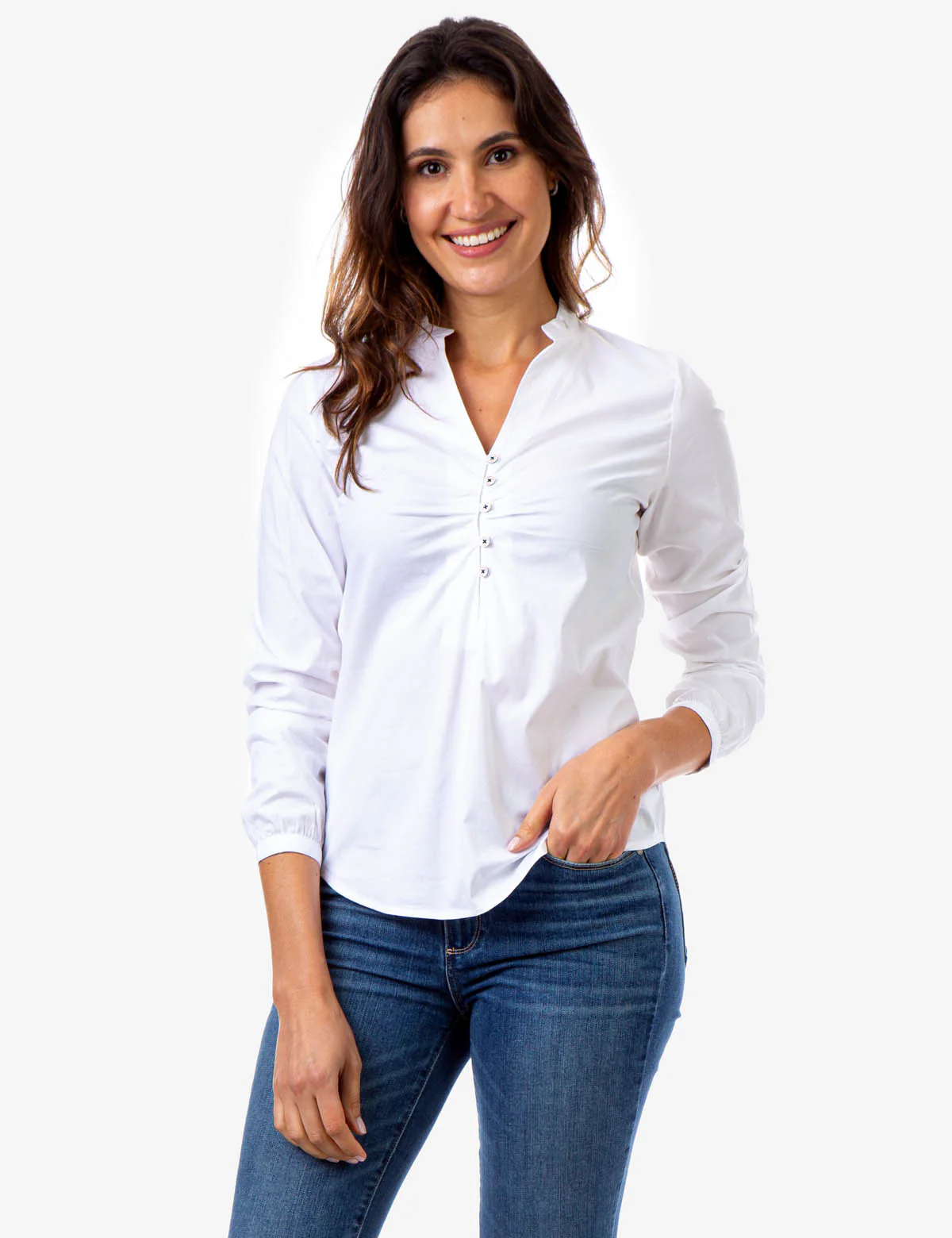 RUCHED BUTTON FRONT SHIRT - Image 10