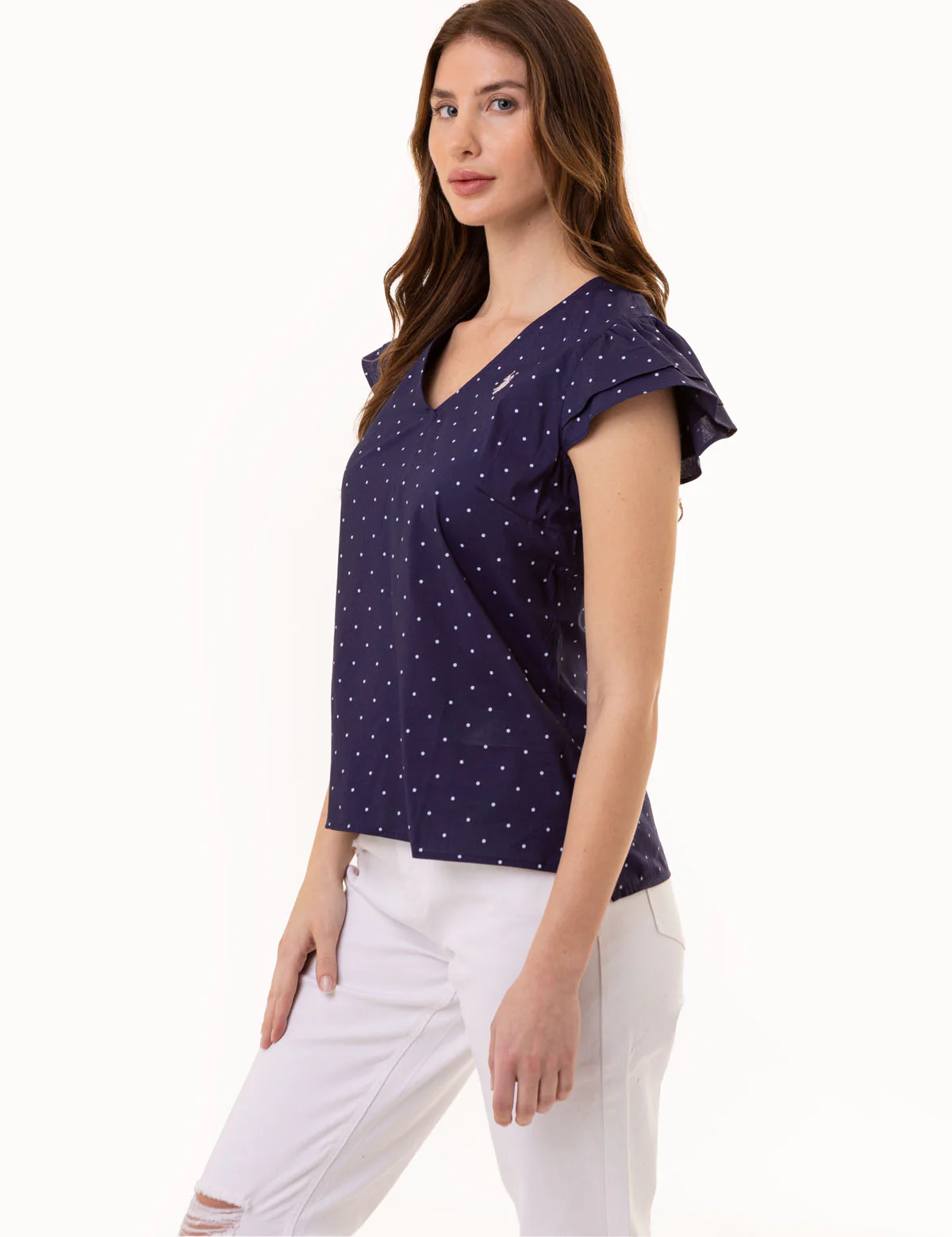 RUFFLE SLEEVE POPOVER TOP - Image 8