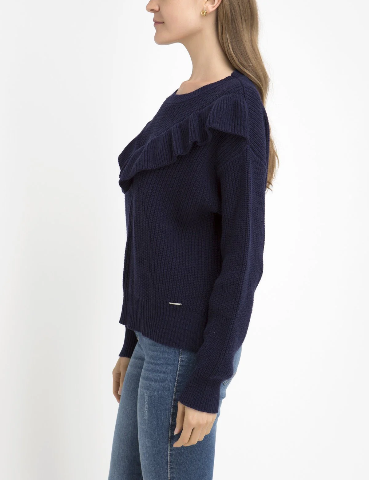 RUFFLE V-NECK SWEATER - Image 2