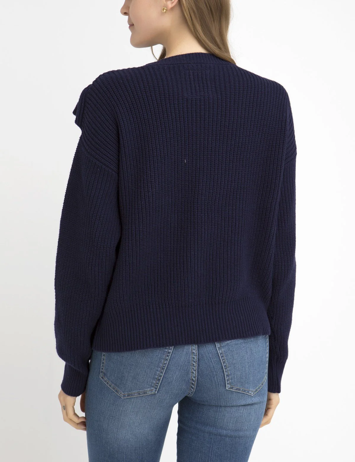 RUFFLE V-NECK SWEATER - Image 3
