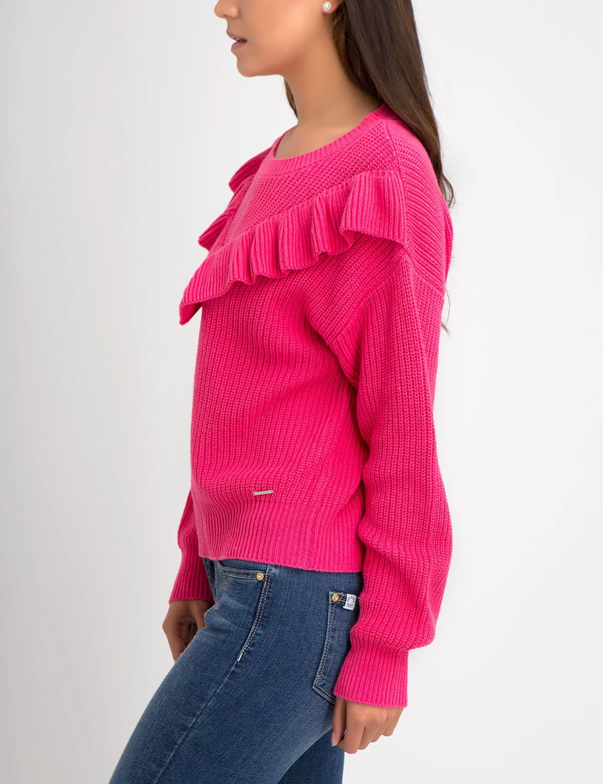 RUFFLE V-NECK SWEATER - Image 4
